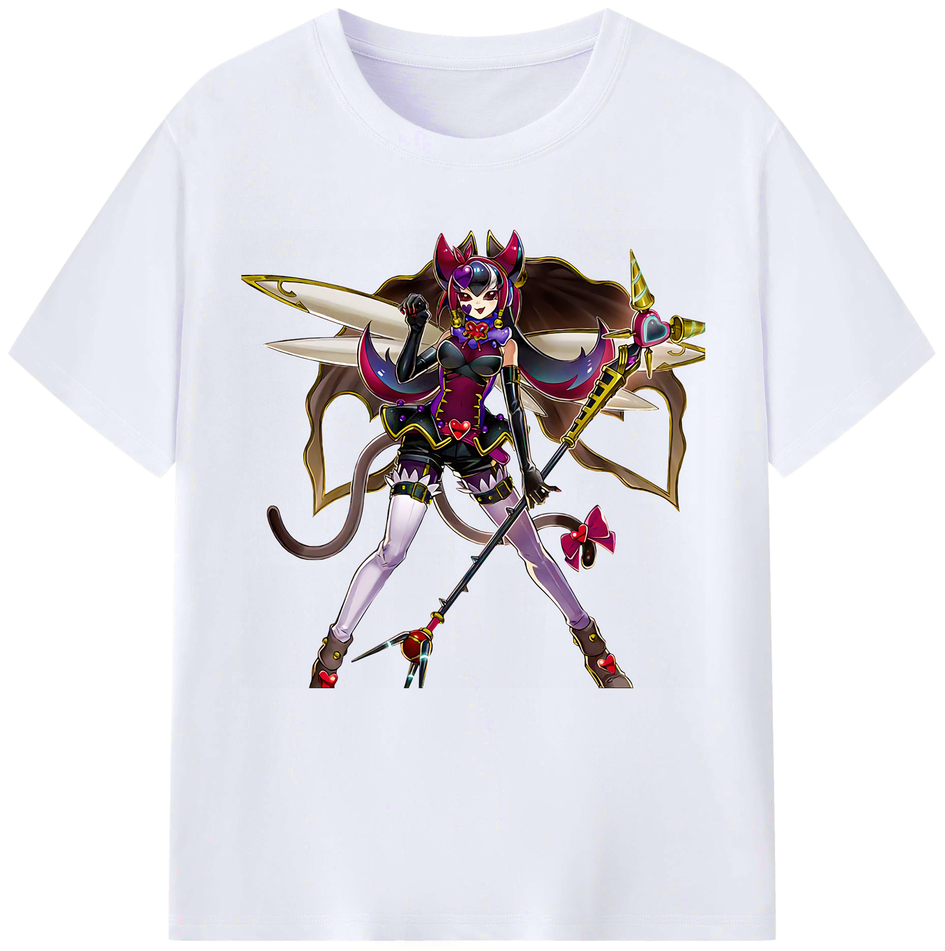 （画像用） 遊☆戯☆王 Yu-Gi-Oh! レディースカジュアルプリントTシャツ（綿100％）