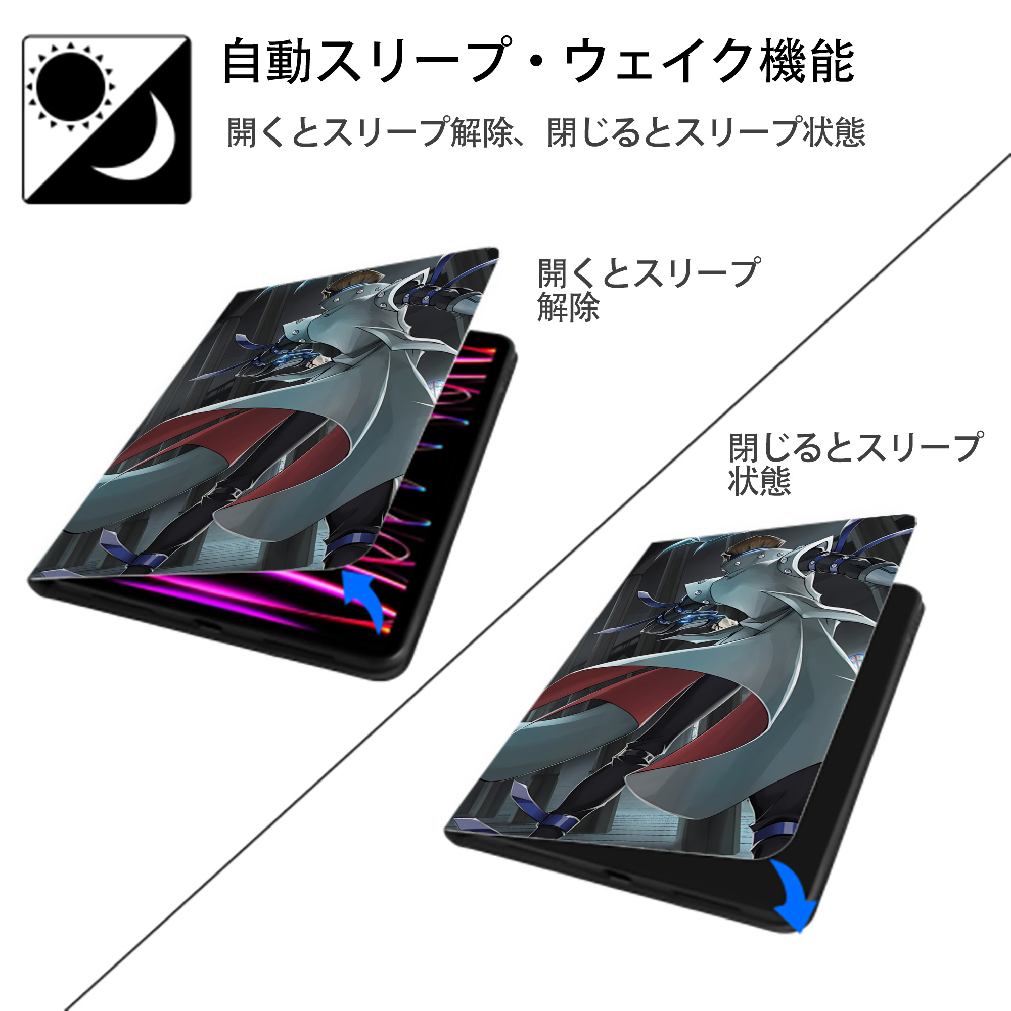 遊☆戯☆王 Yu-Gi-Oh! IPad ケース ブック型 PUレザー TPU 耐衝撃 軽量 薄型 ペン収納なし 全面保護 IPad 各モデル対応
