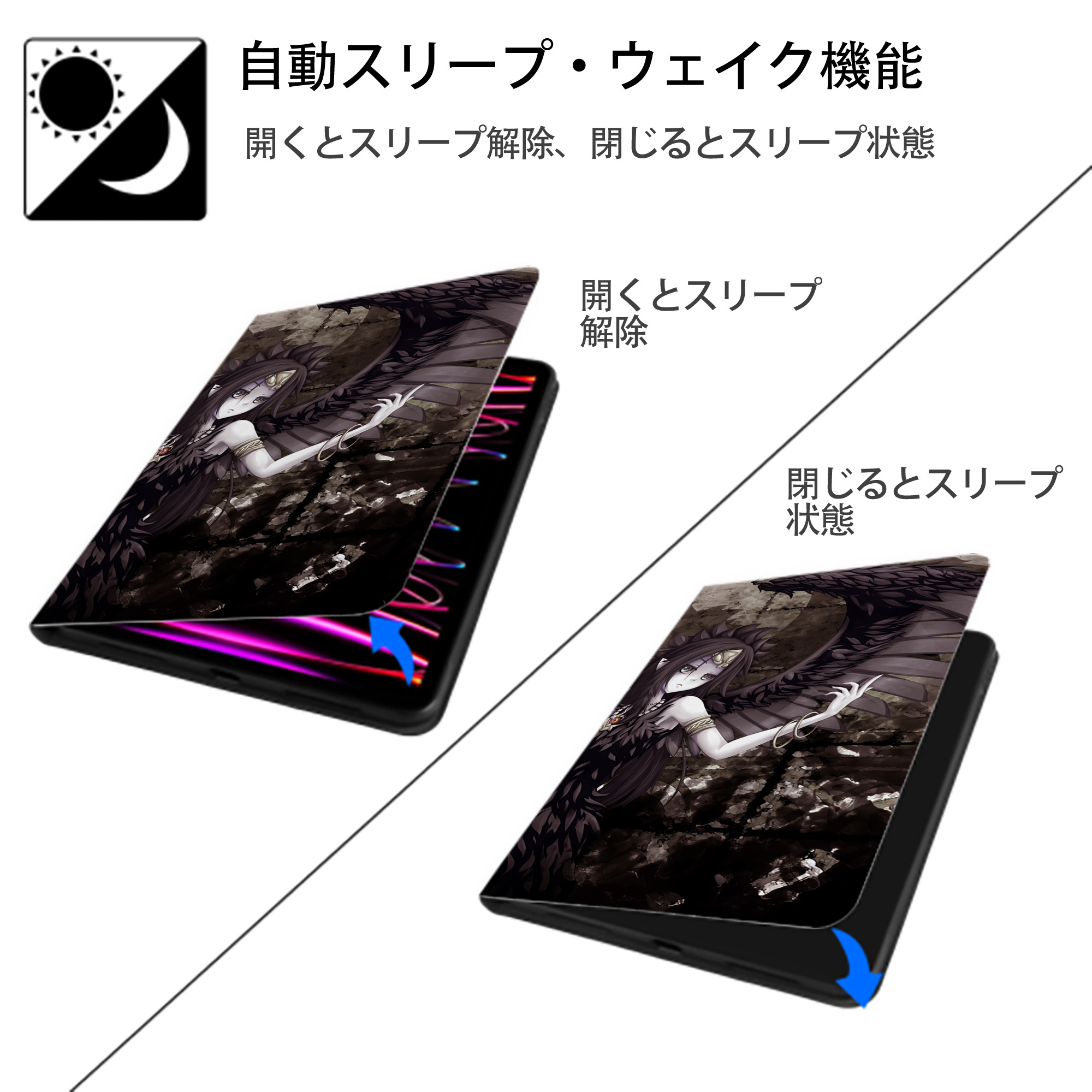 遊☆戯☆王 Yu-Gi-Oh! IPad ケース ブック型 PUレザー TPU 耐衝撃 軽量 薄型 ペン収納なし 全面保護 IPad 各モデル対応