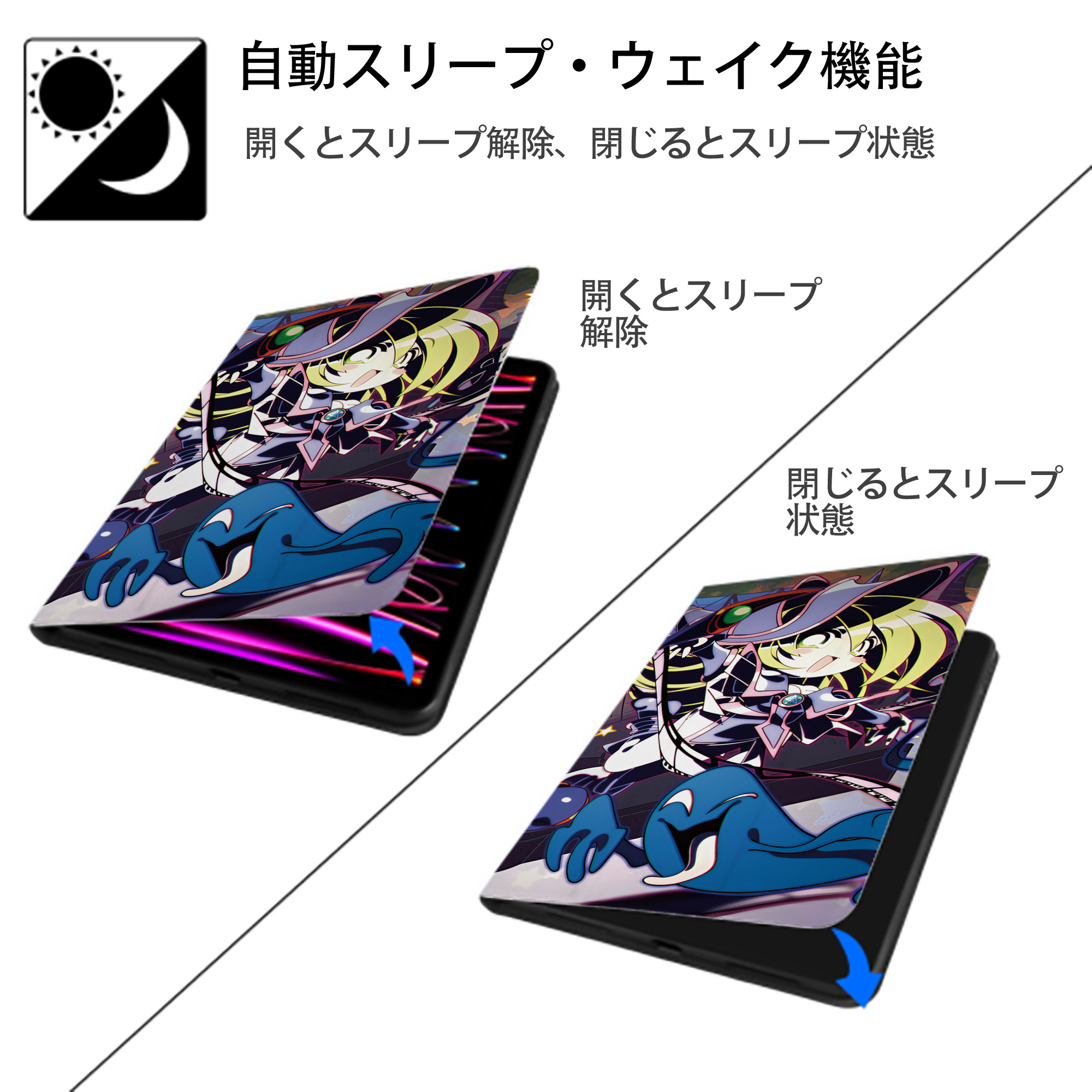 遊☆戯☆王 Yu-Gi-Oh! IPad ケース ブック型 PUレザー TPU 耐衝撃 軽量 薄型 ペン収納なし 全面保護 IPad 各モデル対応