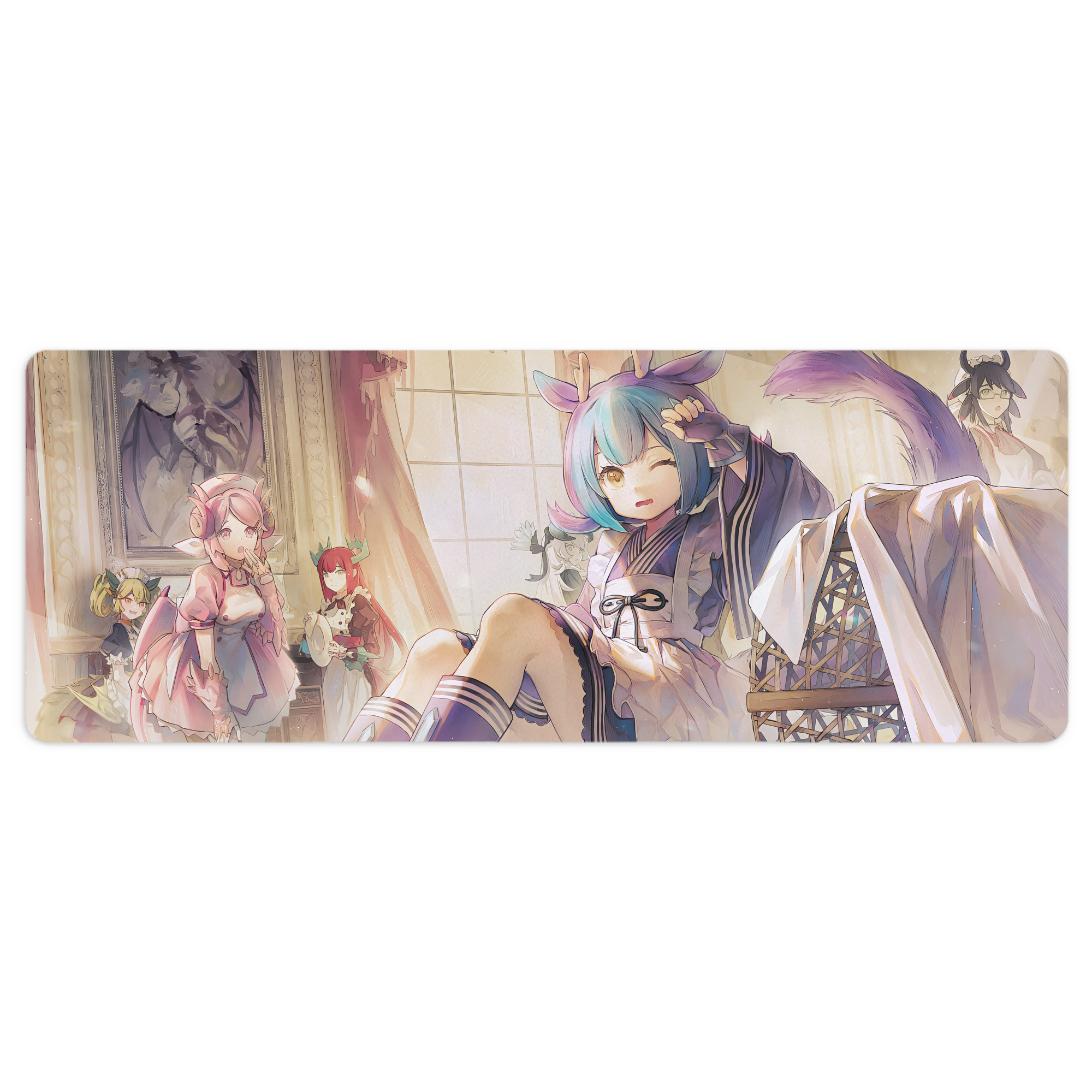 （画像用） 遊☆戯☆王 Yu-Gi-Oh! ステッチ加工 大判デスクマット／滑り止めマウスパッド
