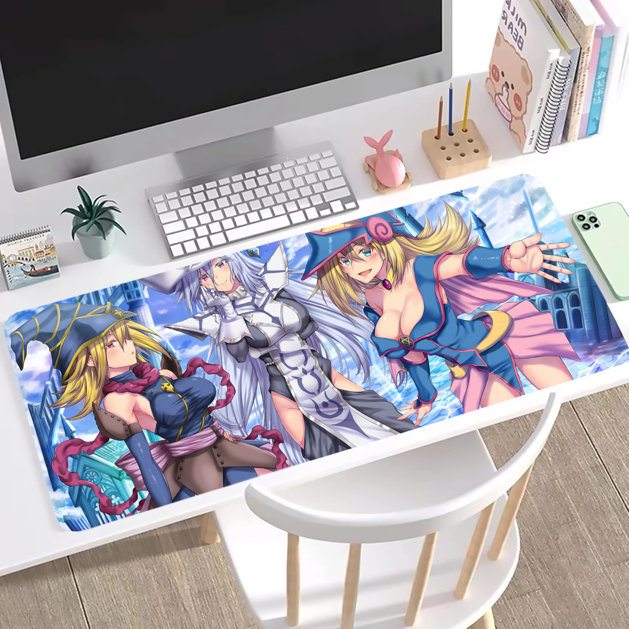（画像用） 遊☆戯☆王 Yu-Gi-Oh! ステッチ加工 大判デスクマット／滑り止めマウスパッド