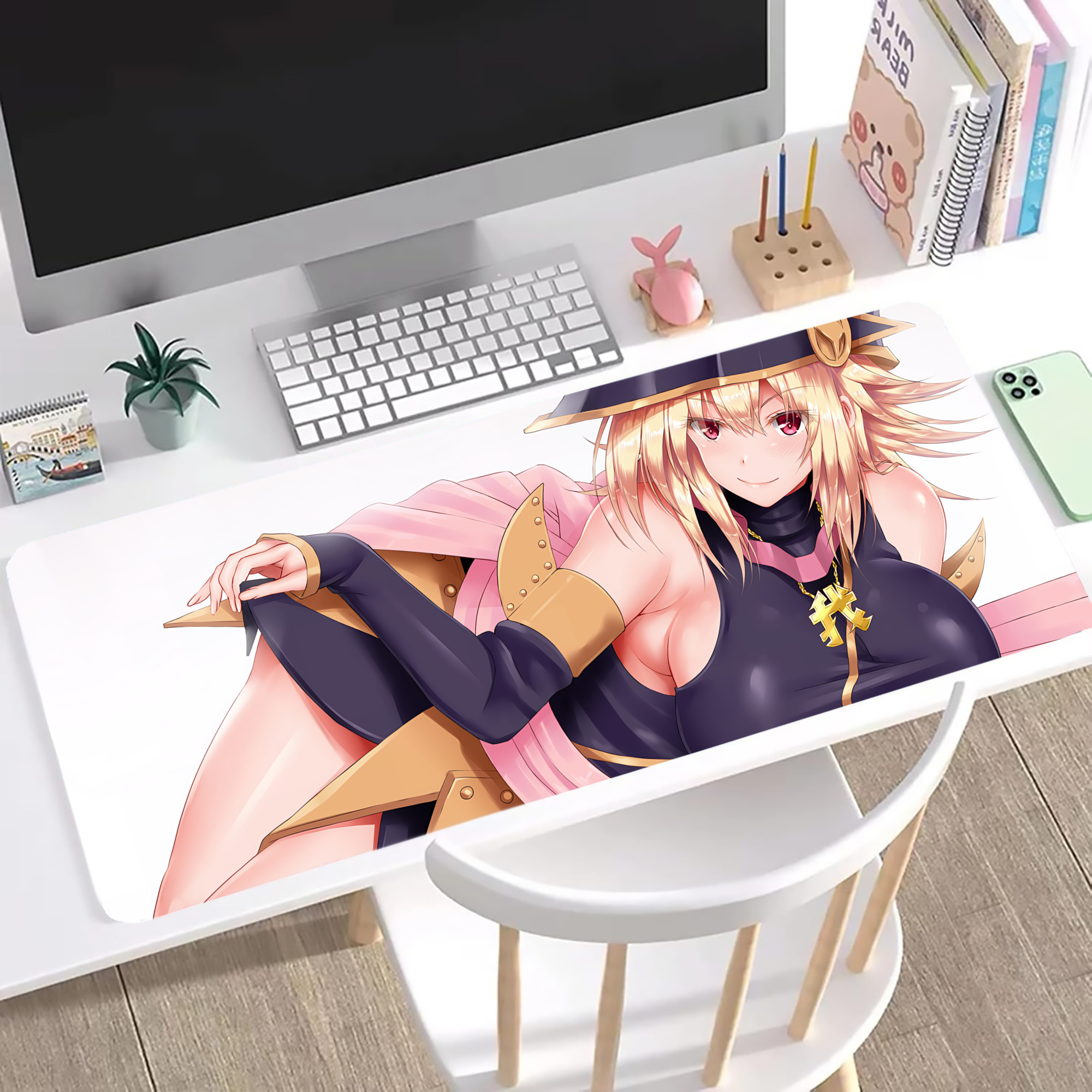 （画像用） 遊☆戯☆王 Yu-Gi-Oh! ステッチ加工 大判デスクマット／滑り止めマウスパッド