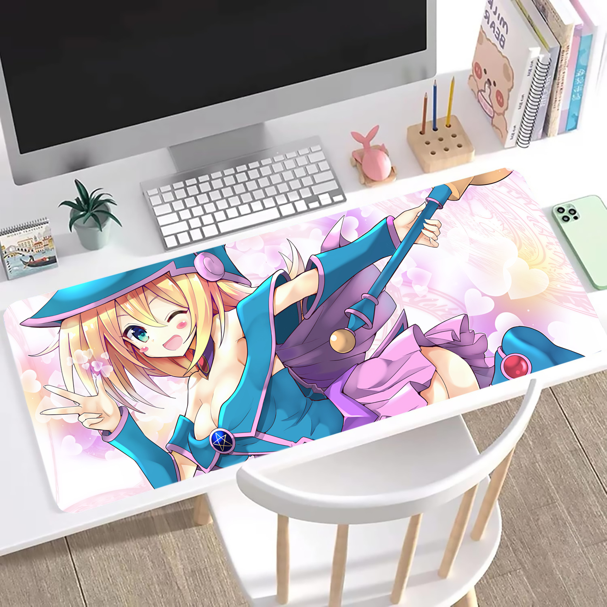 （画像用） 遊☆戯☆王 Yu-Gi-Oh! ステッチ加工 大判デスクマット／滑り止めマウスパッド