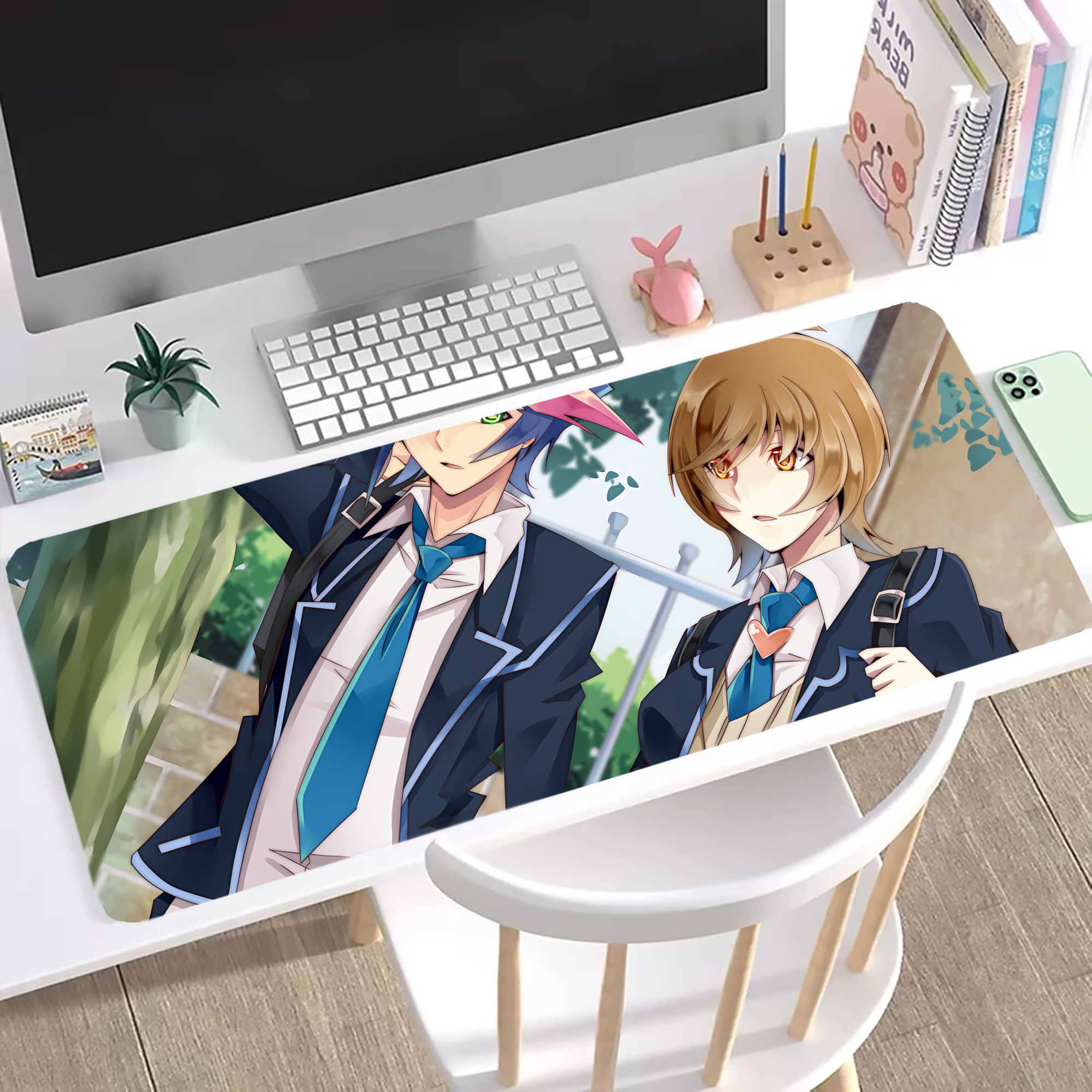 （画像用） 遊☆戯☆王 Yu-Gi-Oh! ステッチ加工 大判デスクマット／滑り止めマウスパッド