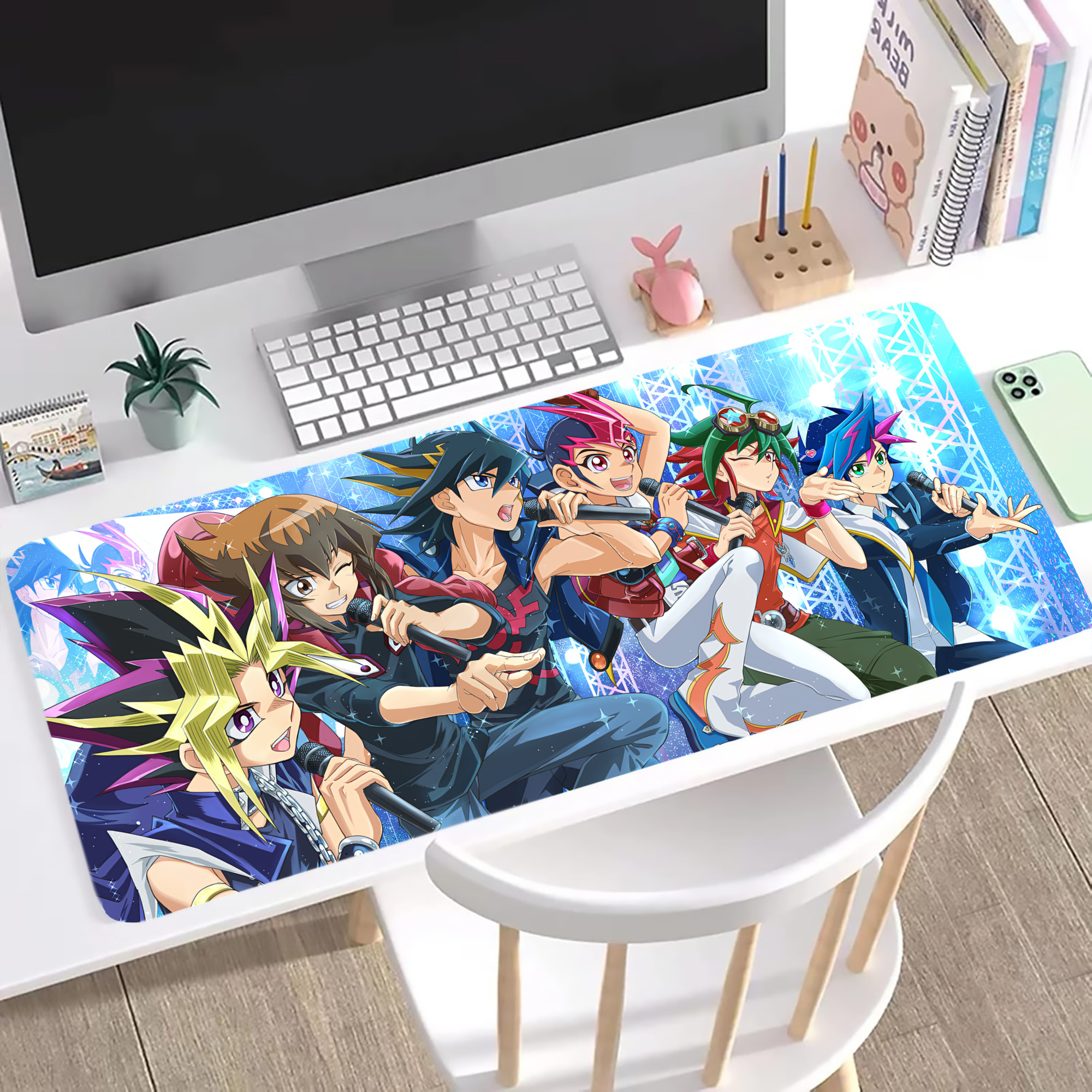 （画像用） 遊☆戯☆王 Yu-Gi-Oh! ステッチ加工 大判デスクマット／滑り止めマウスパッド