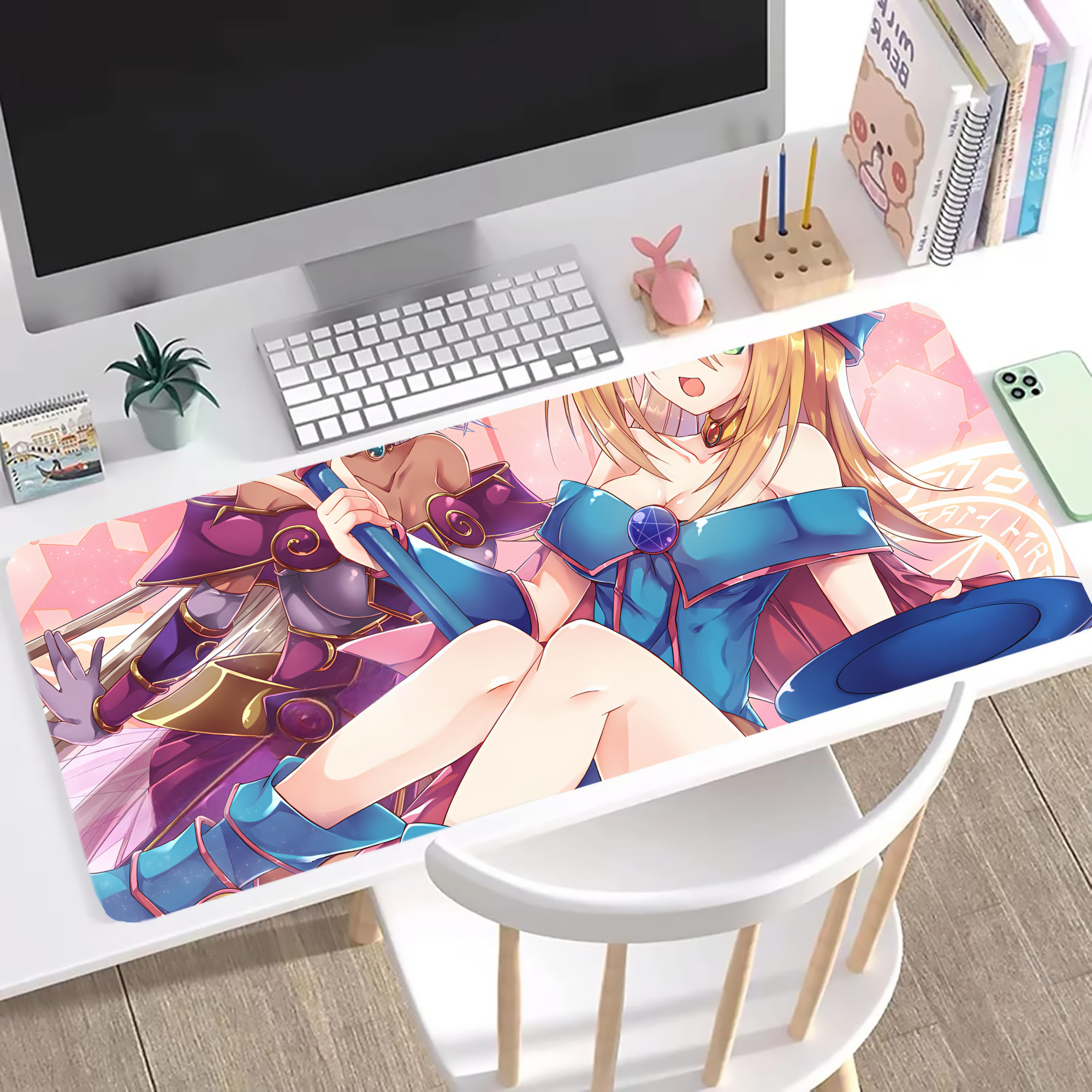 （画像用） 遊☆戯☆王 Yu-Gi-Oh! ステッチ加工 大判デスクマット／滑り止めマウスパッド