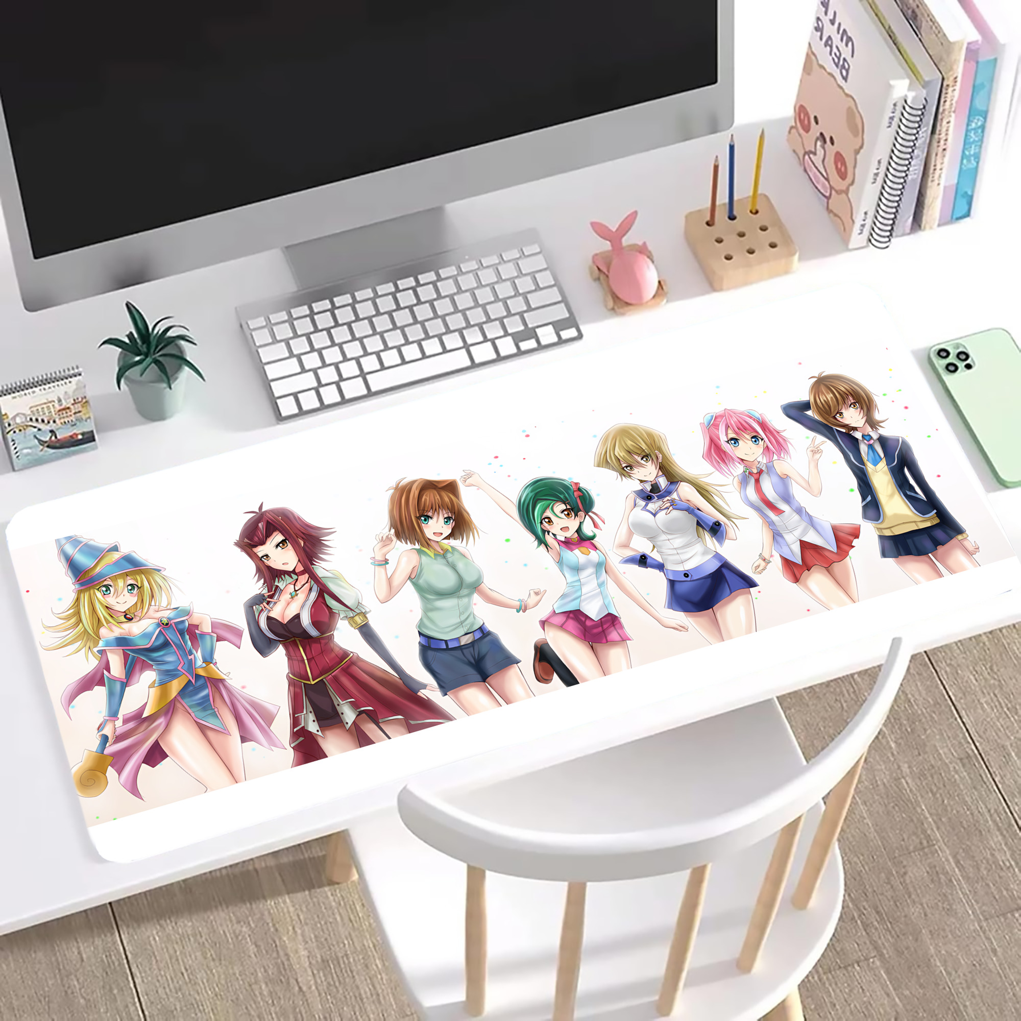 （画像用） 遊☆戯☆王 Yu-Gi-Oh! ステッチ加工 大判デスクマット／滑り止めマウスパッド