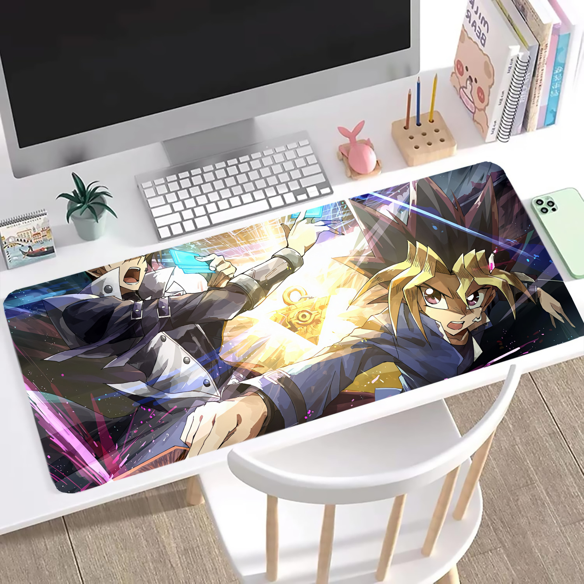 （画像用） 遊☆戯☆王 Yu-Gi-Oh! ステッチ加工 大判デスクマット／滑り止めマウスパッド