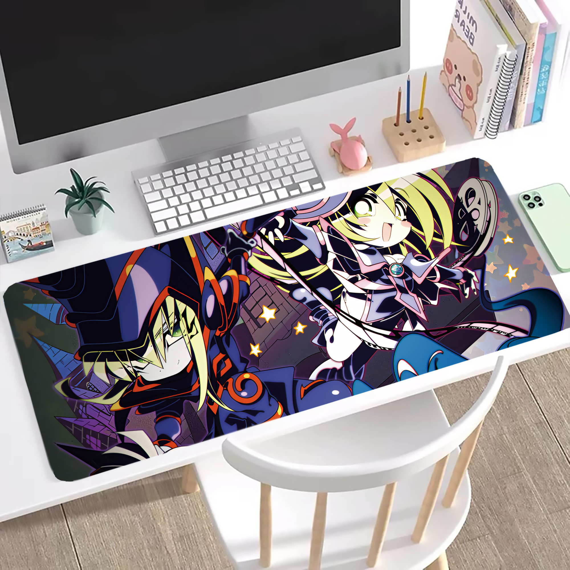 （画像用） 遊☆戯☆王 Yu-Gi-Oh! ステッチ加工 大判デスクマット／滑り止めマウスパッド