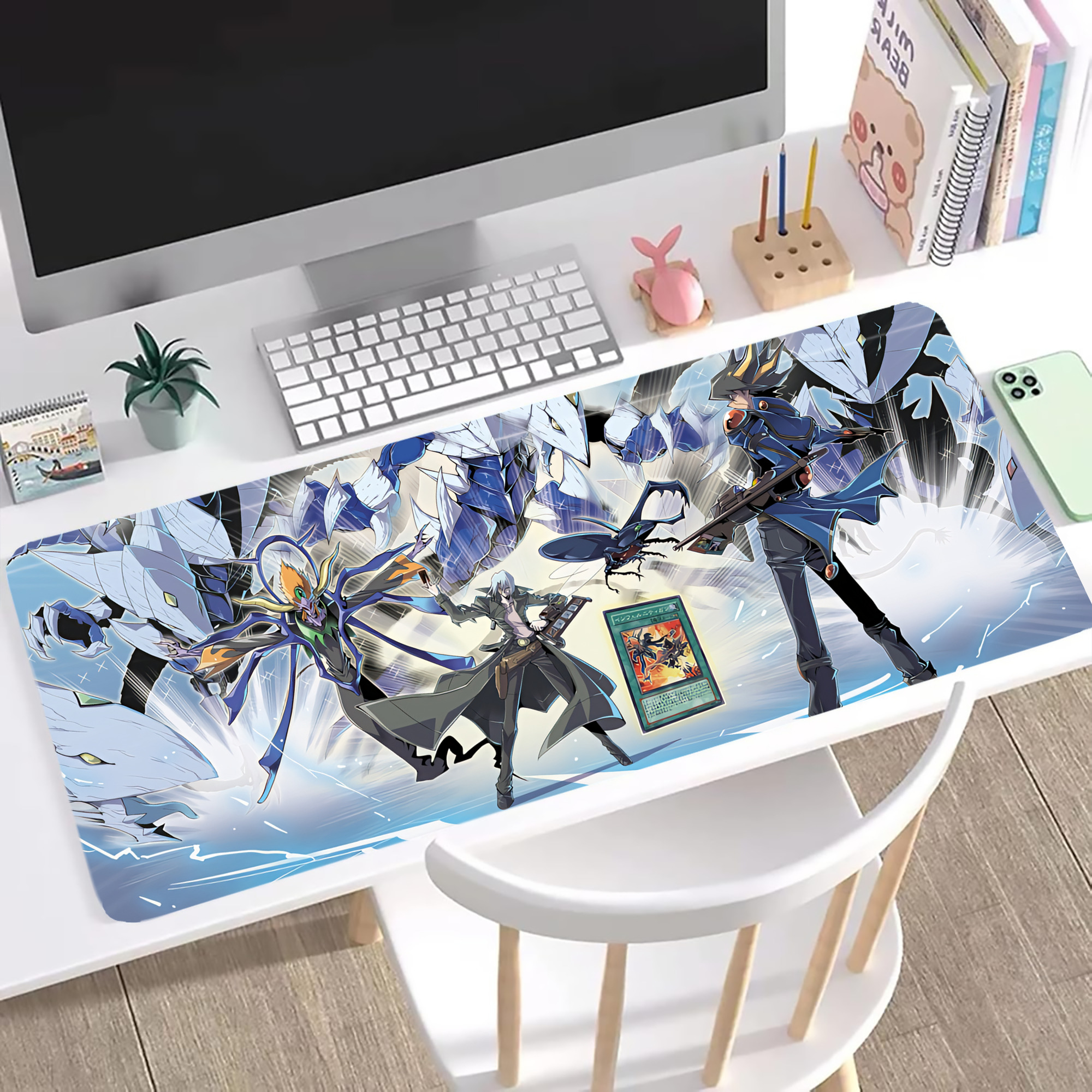 （画像用） 遊☆戯☆王 Yu-Gi-Oh! ステッチ加工 大判デスクマット／滑り止めマウスパッド