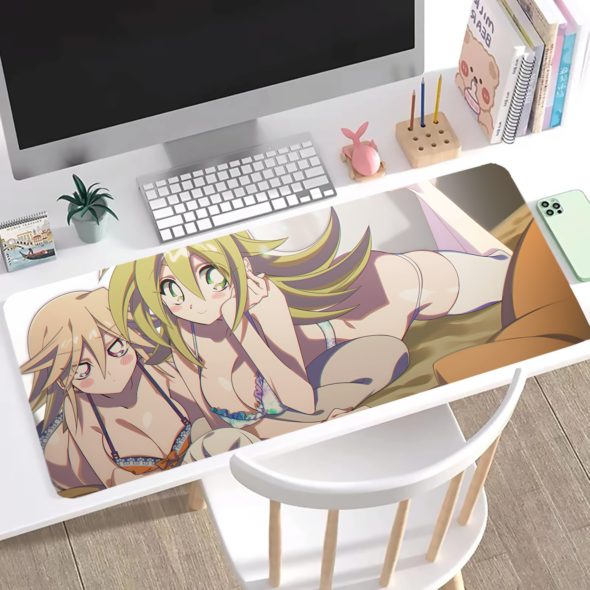 （画像用） 遊☆戯☆王 Yu-Gi-Oh! ステッチ加工 大判デスクマット／滑り止めマウスパッド