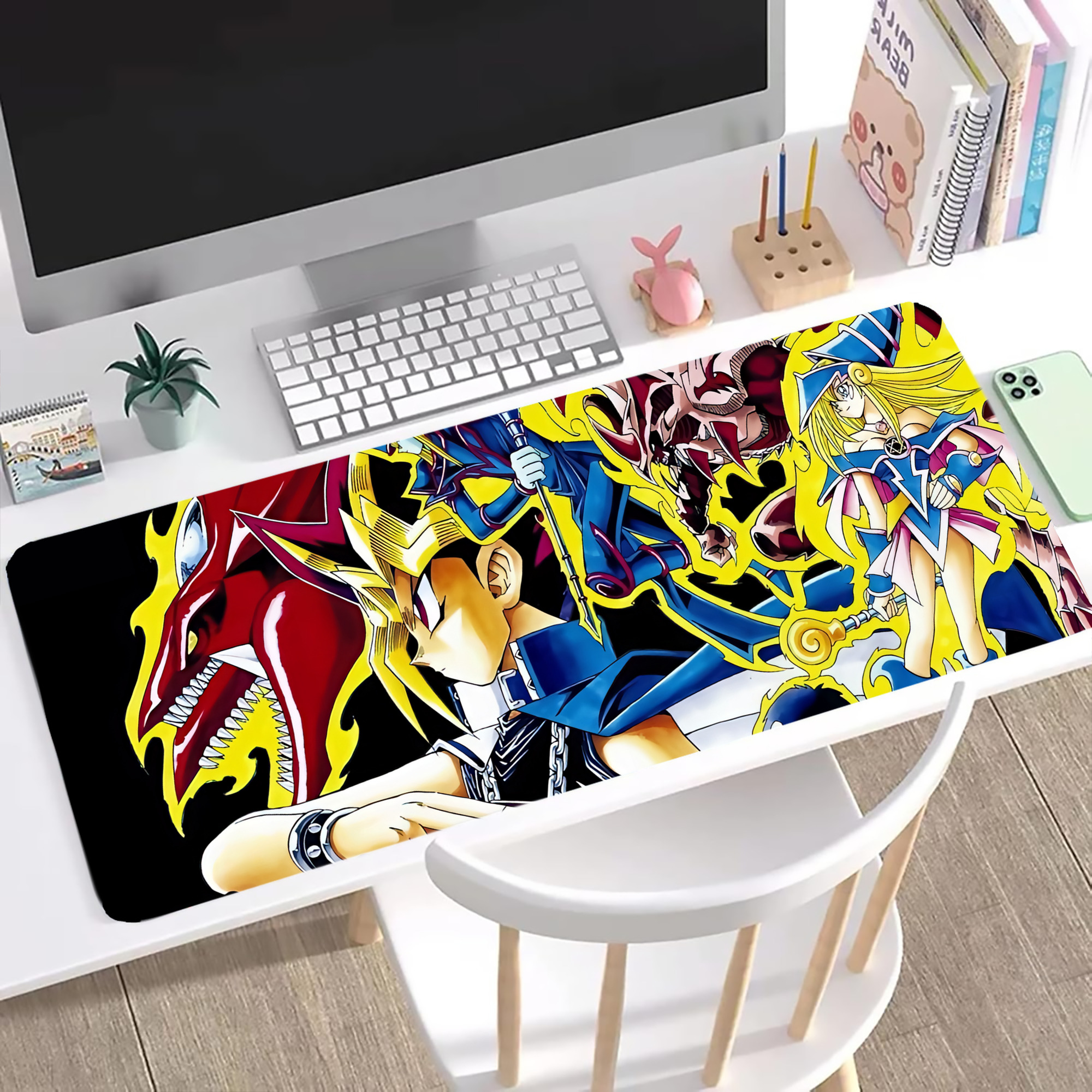 （画像用） 遊☆戯☆王 Yu-Gi-Oh! ステッチ加工 大判デスクマット／滑り止めマウスパッド