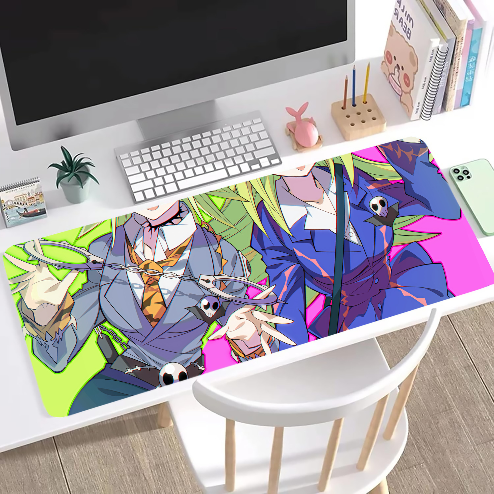 （画像用） 遊☆戯☆王 Yu-Gi-Oh! ステッチ加工 大判デスクマット／滑り止めマウスパッド