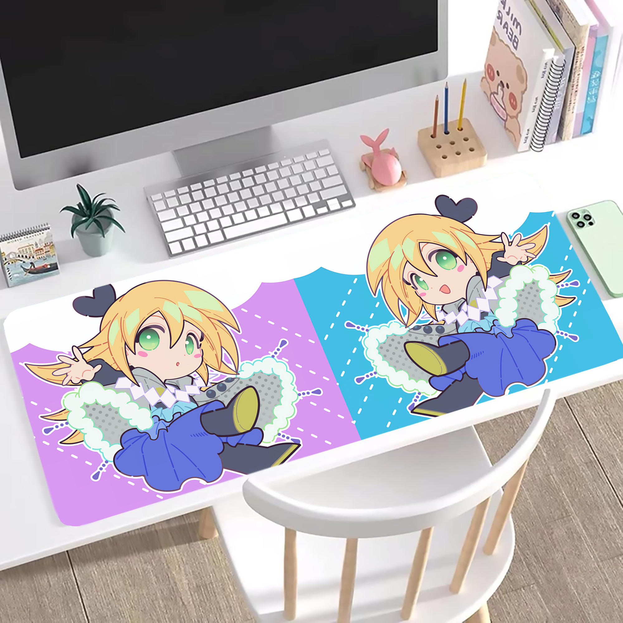 （画像用） 遊☆戯☆王 Yu-Gi-Oh! ステッチ加工 大判デスクマット／滑り止めマウスパッド