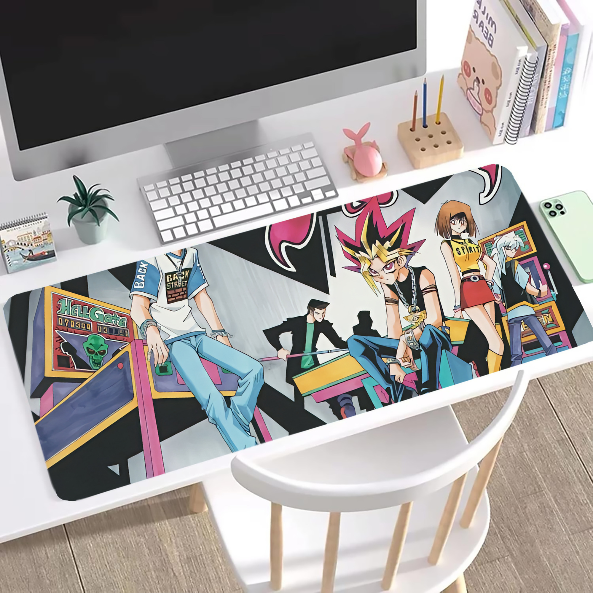 （画像用） 遊☆戯☆王 Yu-Gi-Oh! ステッチ加工 大判デスクマット／滑り止めマウスパッド