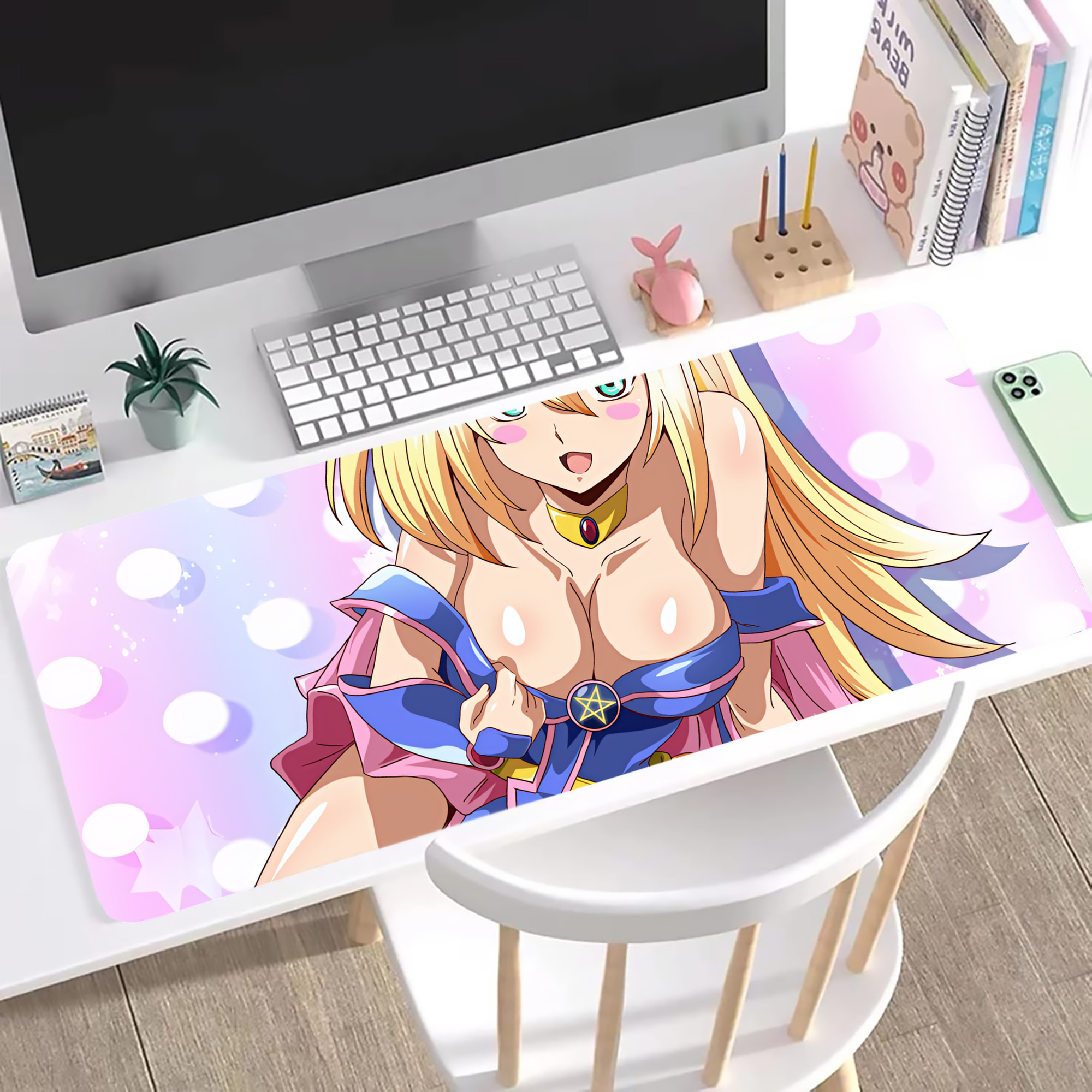 （画像用） 遊☆戯☆王 Yu-Gi-Oh! ステッチ加工 大判デスクマット／滑り止めマウスパッド
