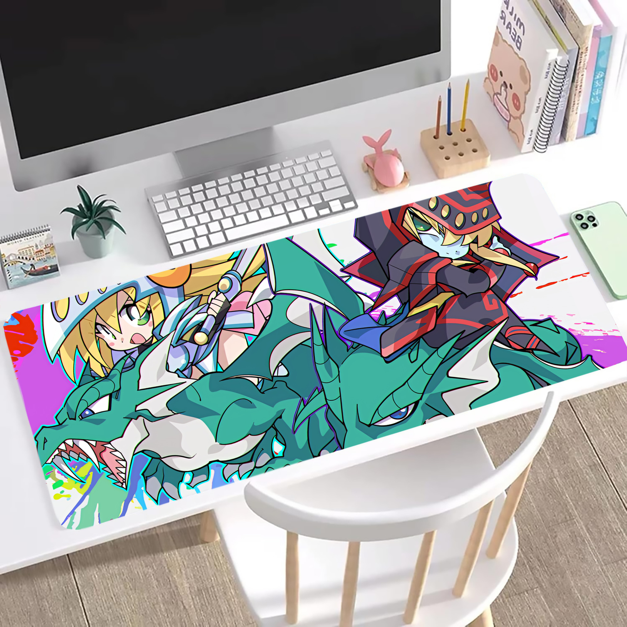 （画像用） 遊☆戯☆王 Yu-Gi-Oh! ステッチ加工 大判デスクマット／滑り止めマウスパッド