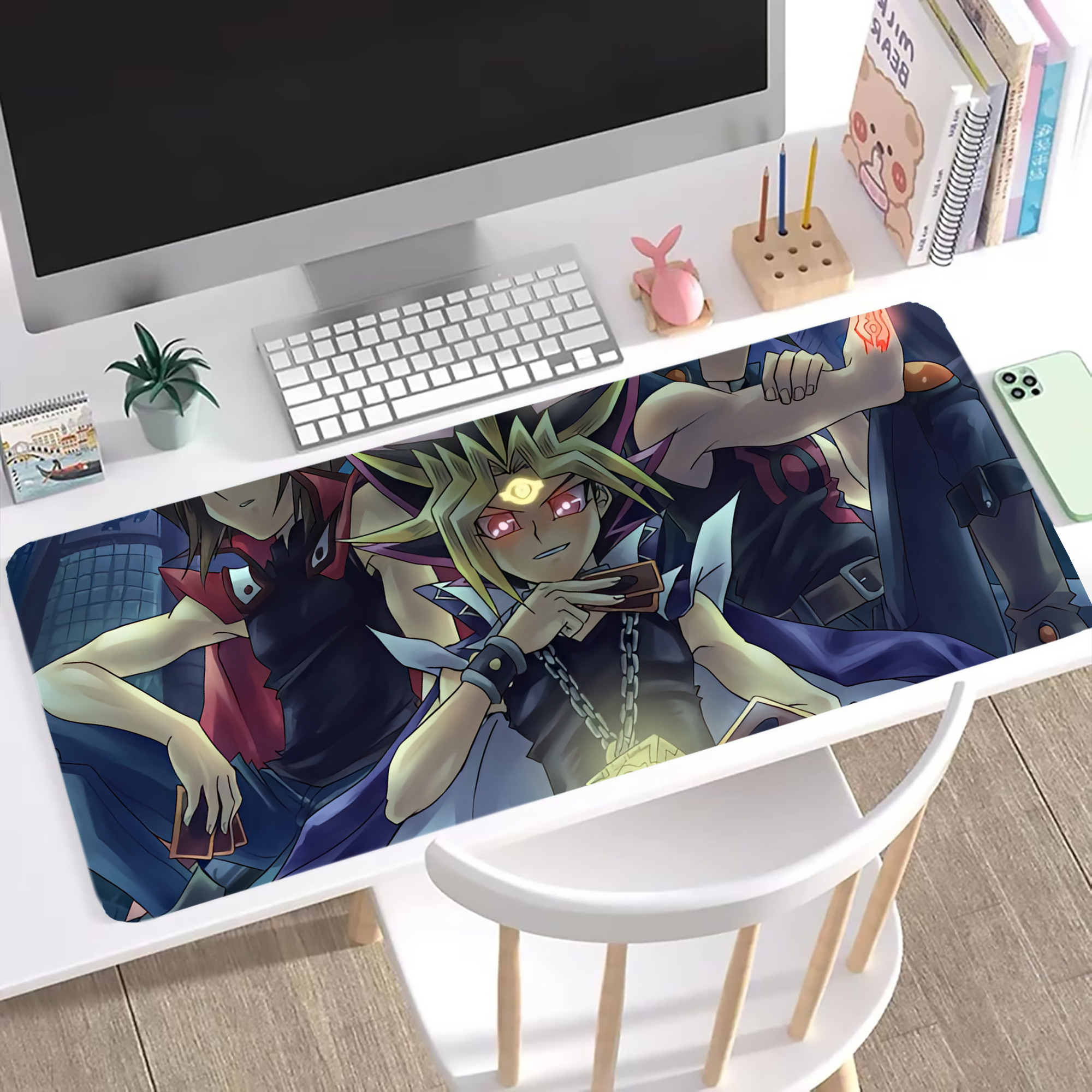 （画像用） 遊☆戯☆王 Yu-Gi-Oh! ステッチ加工 大判デスクマット／滑り止めマウスパッド