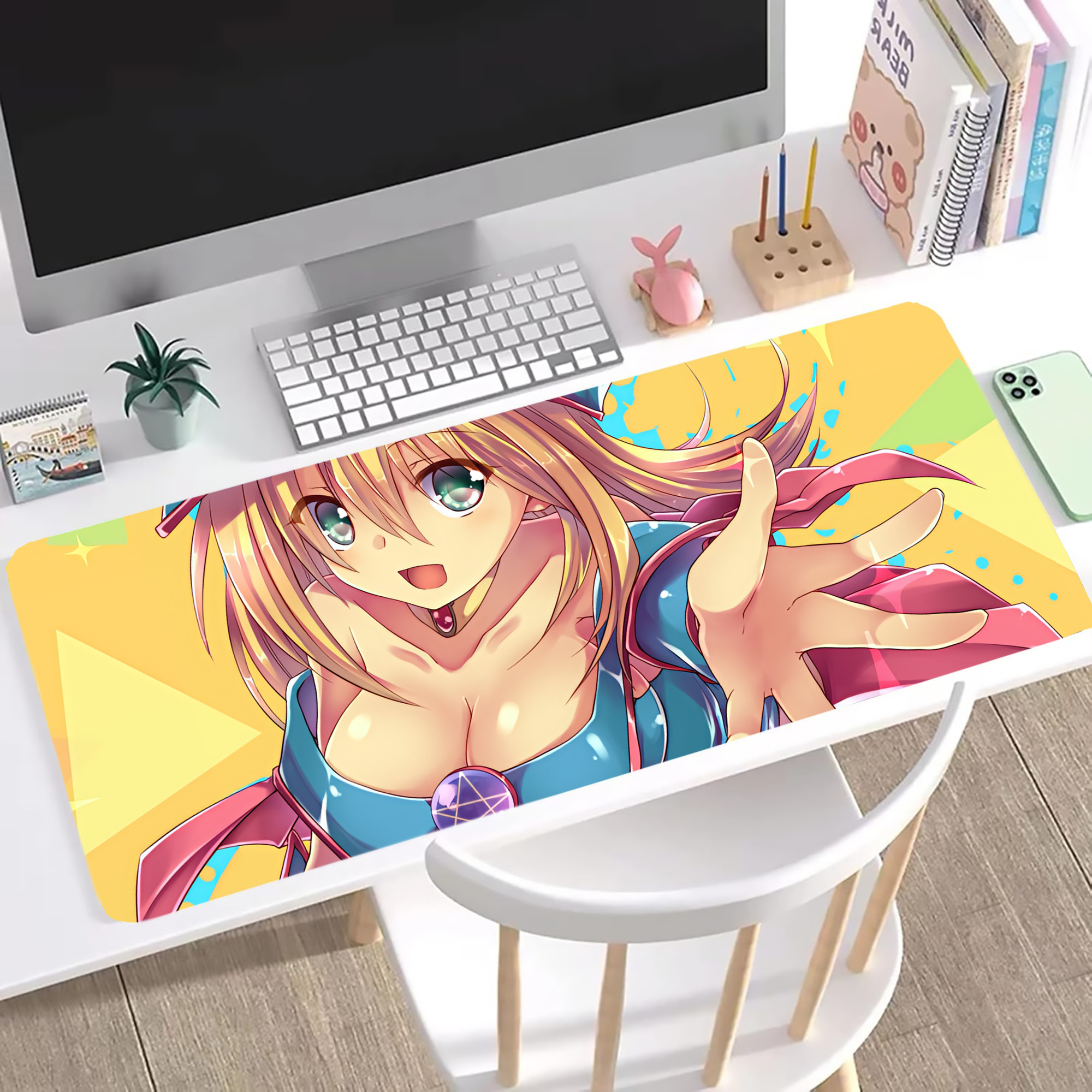 （画像用） 遊☆戯☆王 Yu-Gi-Oh! ステッチ加工 大判デスクマット／滑り止めマウスパッド