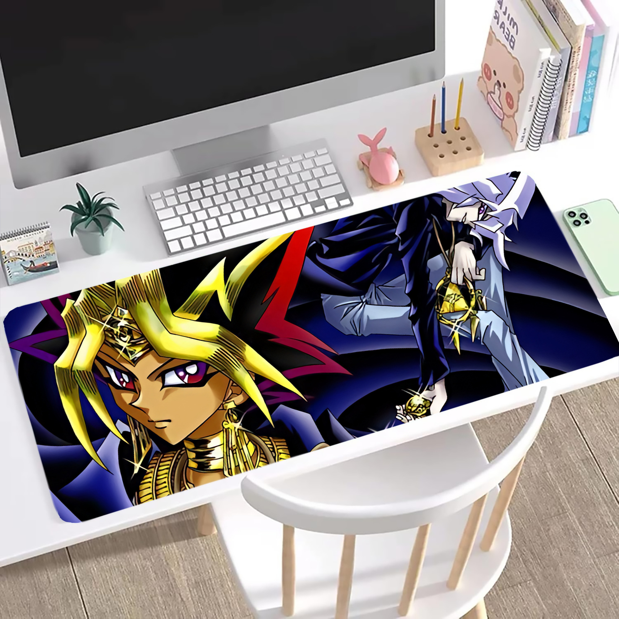 （画像用） 遊☆戯☆王 Yu-Gi-Oh! ステッチ加工 大判デスクマット／滑り止めマウスパッド