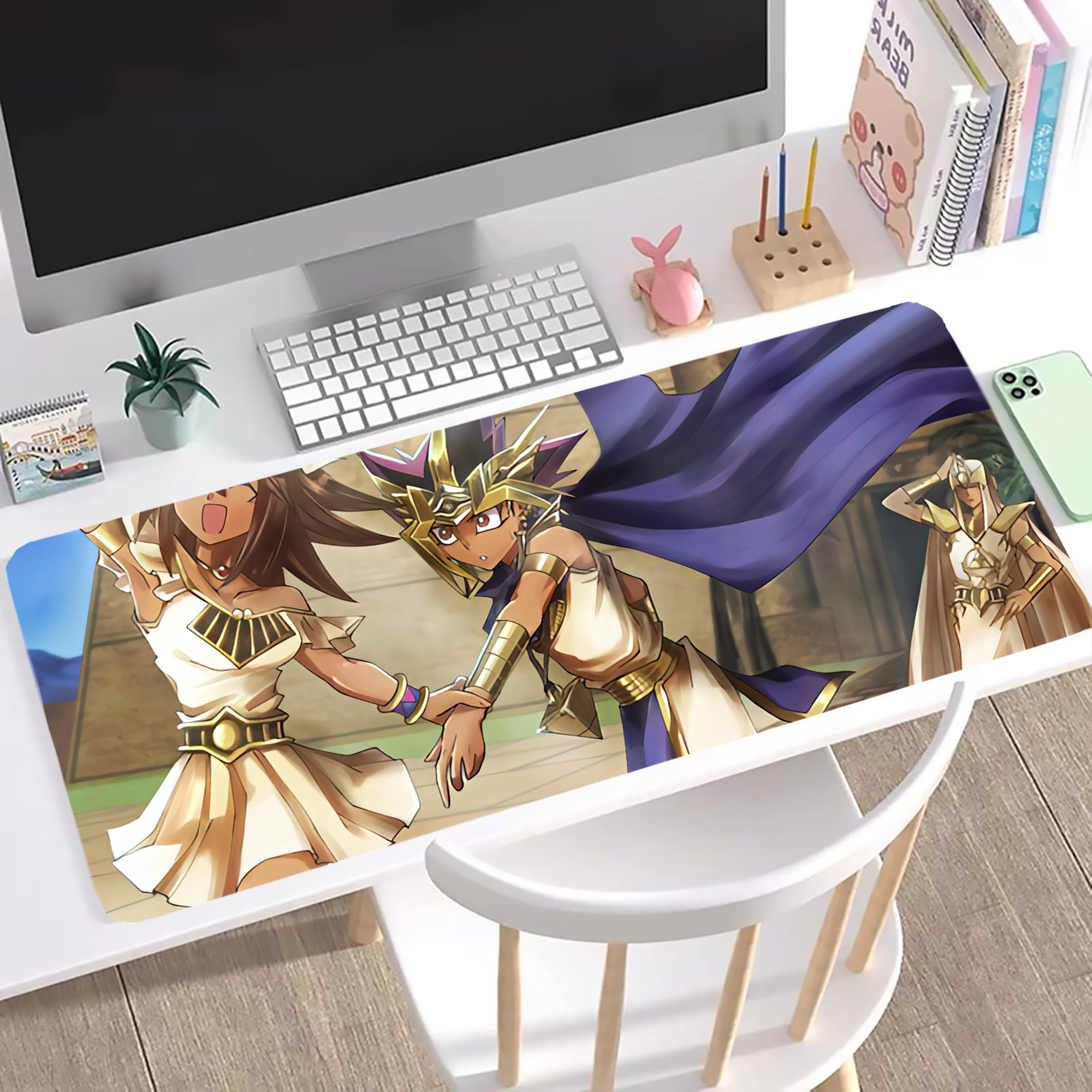 （画像用） 遊☆戯☆王 Yu-Gi-Oh! ステッチ加工 大判デスクマット／滑り止めマウスパッド