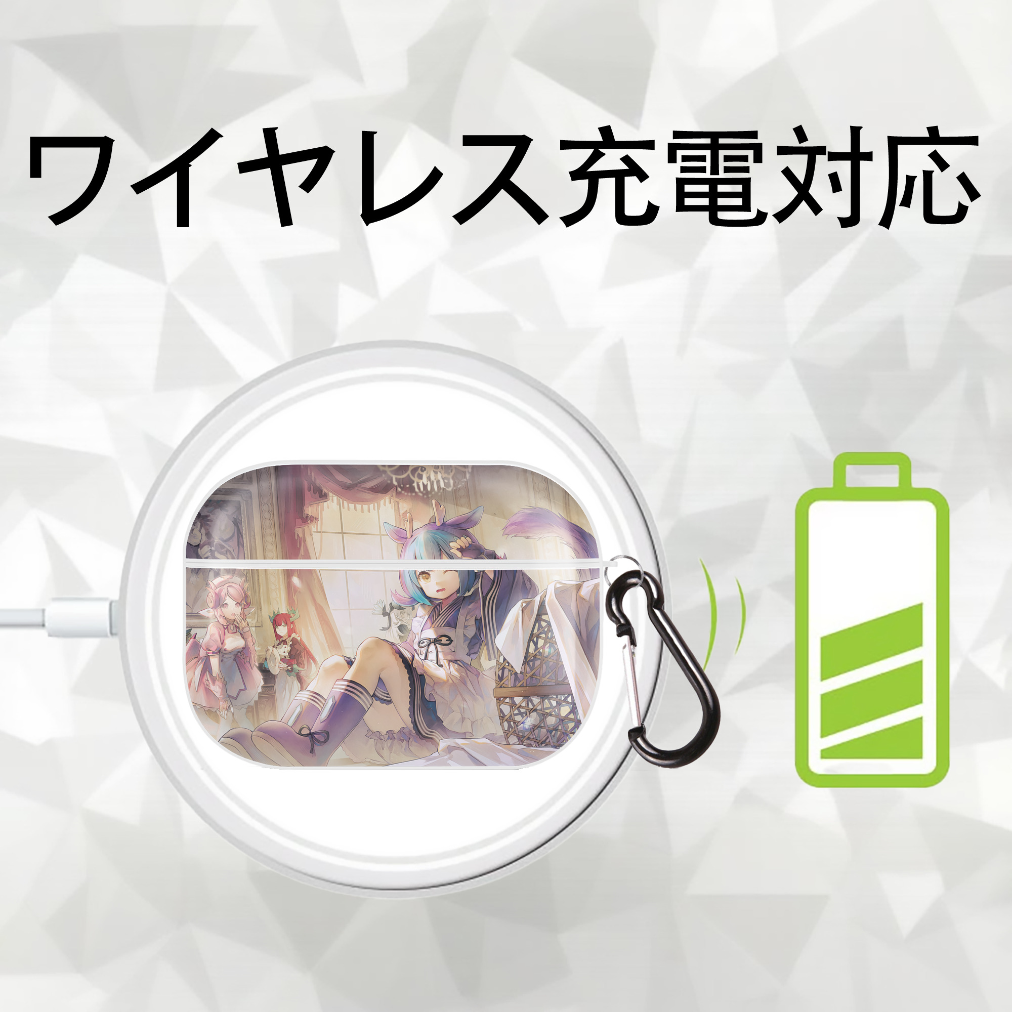 遊☆戯☆王 Yu-Gi-Oh! 【AirPods Pro用】ハードシェル保護ケース 耐衝撃・防指紋・カラビナ付き商品仕様