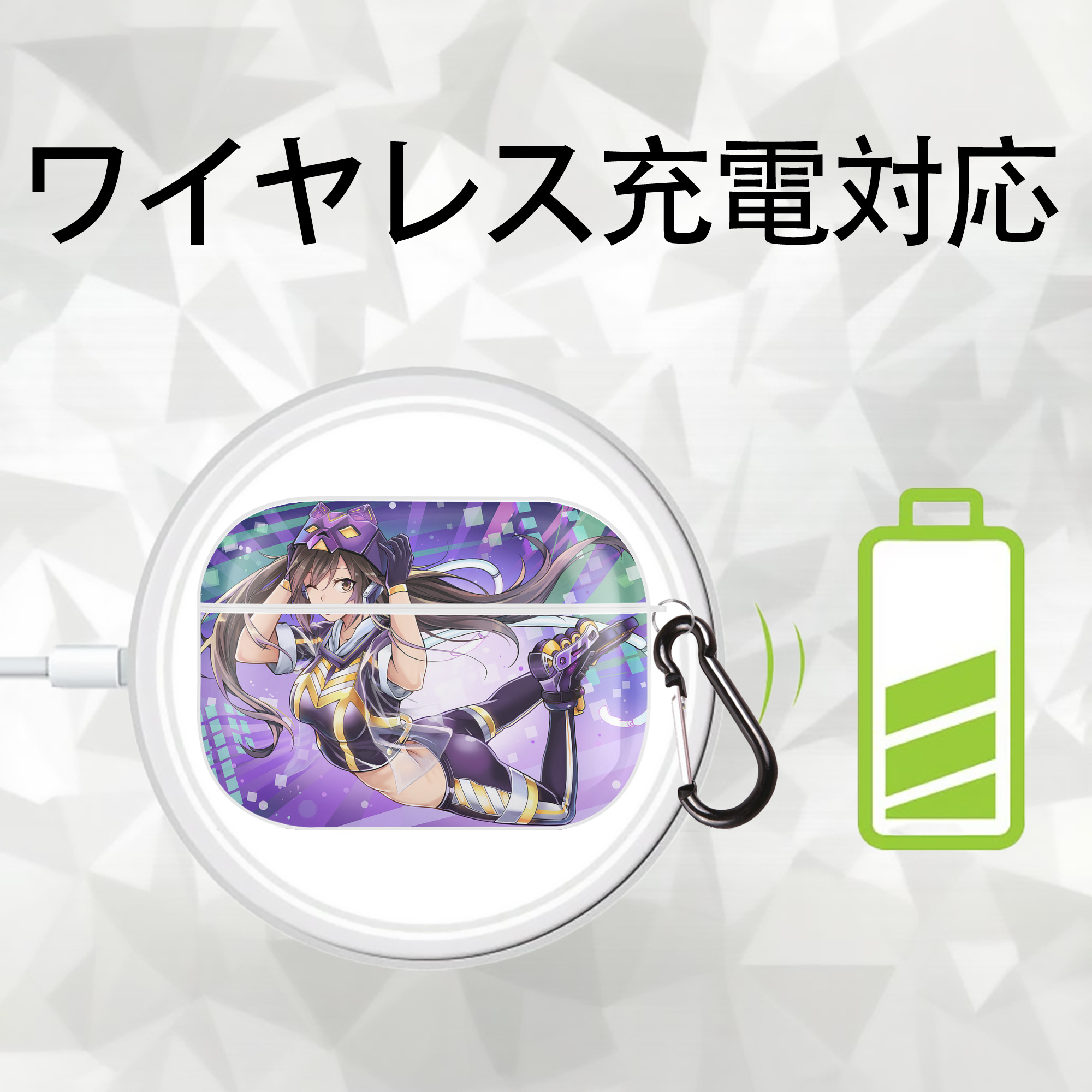 遊☆戯☆王 Yu-Gi-Oh! 【AirPods Pro用】ハードシェル保護ケース 耐衝撃・防指紋・カラビナ付き商品仕様