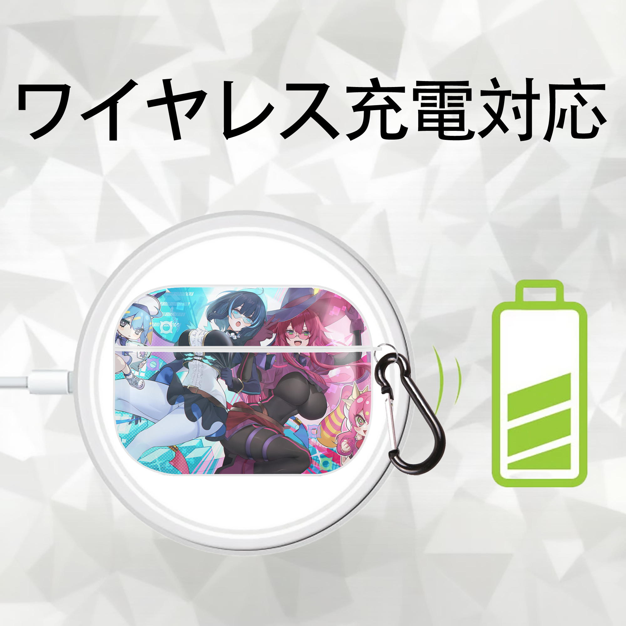 遊☆戯☆王 Yu-Gi-Oh! 【AirPods Pro用】ハードシェル保護ケース 耐衝撃・防指紋・カラビナ付き商品仕様