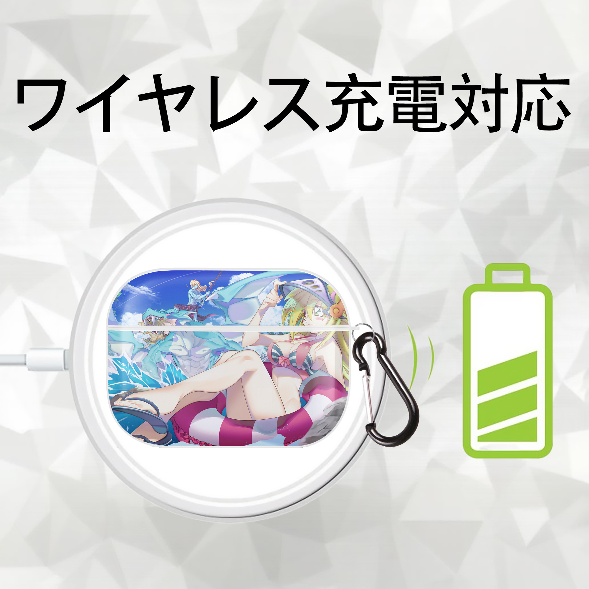 遊☆戯☆王 Yu-Gi-Oh! 【AirPods Pro用】ハードシェル保護ケース 耐衝撃・防指紋・カラビナ付き商品仕様