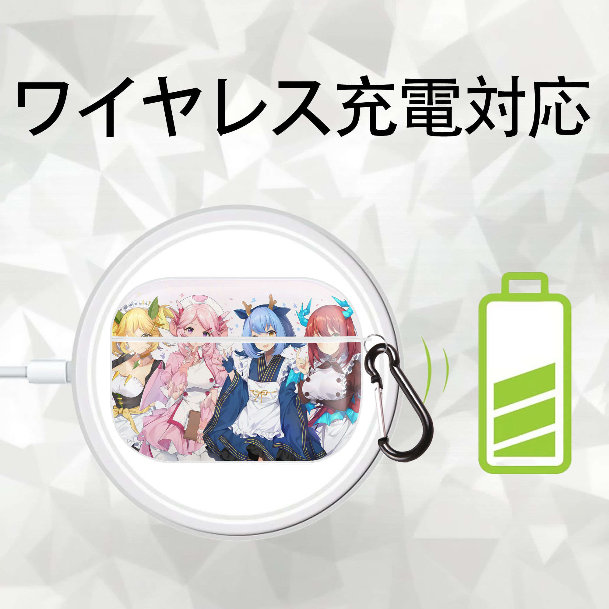 遊☆戯☆王 Yu-Gi-Oh! 【AirPods Pro用】ハードシェル保護ケース 耐衝撃・防指紋・カラビナ付き商品仕様