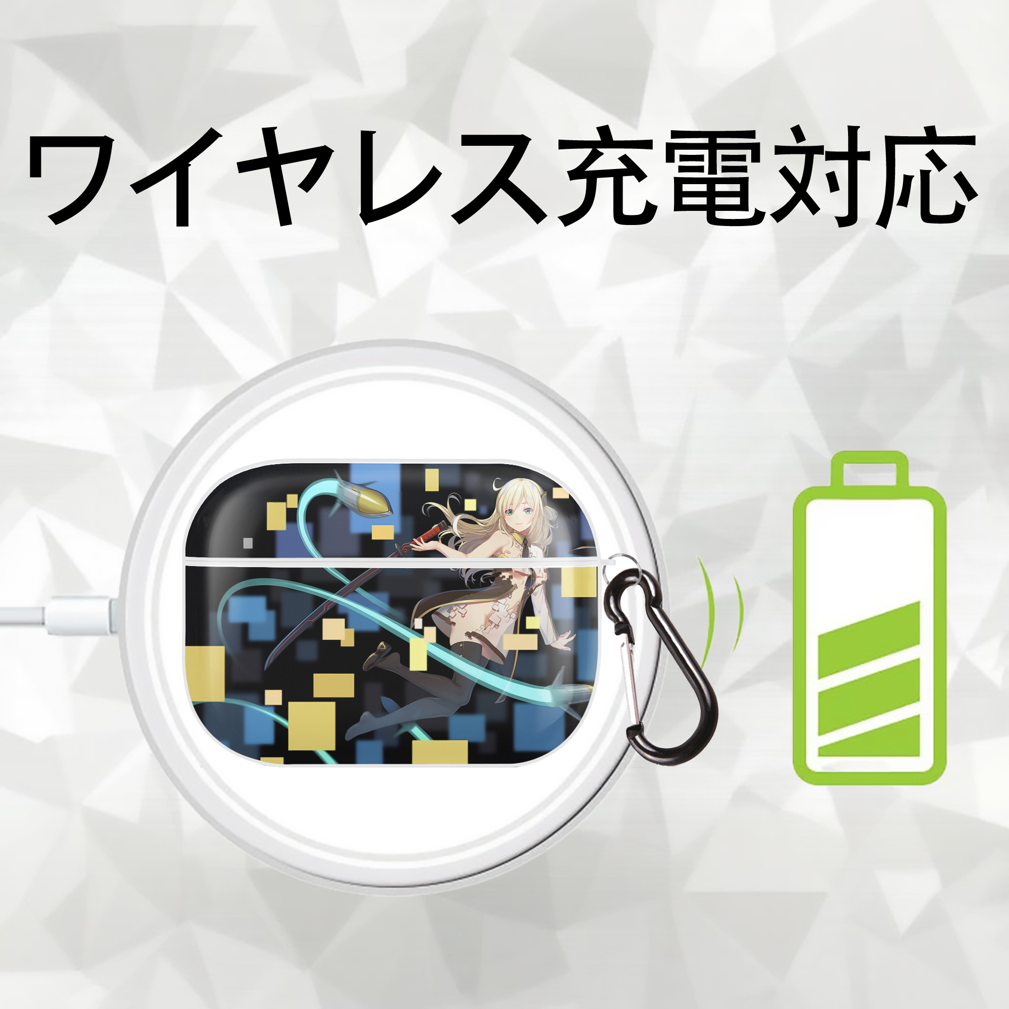 遊☆戯☆王 Yu-Gi-Oh! 【AirPods Pro用】ハードシェル保護ケース 耐衝撃・防指紋・カラビナ付き商品仕様
