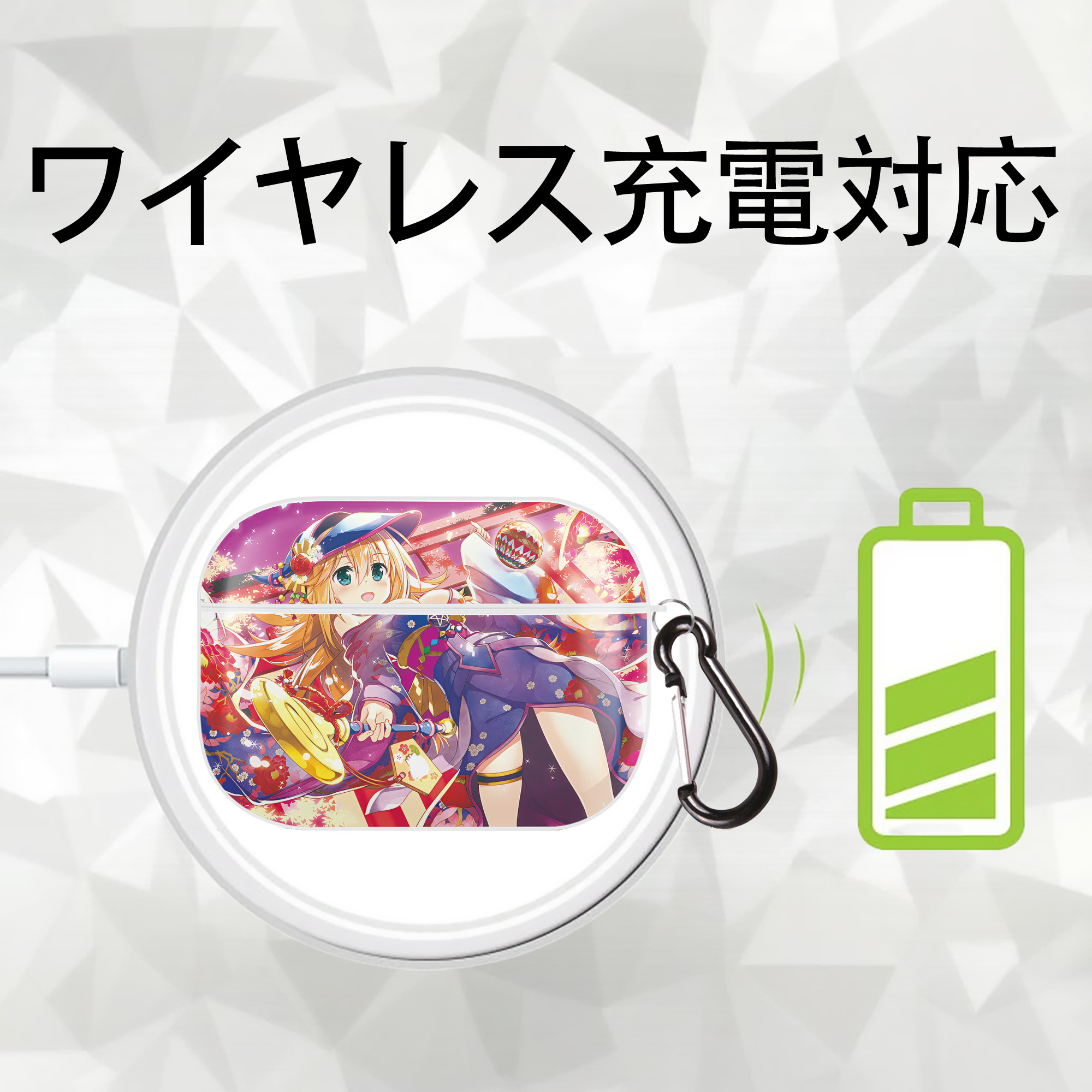 遊☆戯☆王 Yu-Gi-Oh! 【AirPods Pro用】ハードシェル保護ケース 耐衝撃・防指紋・カラビナ付き商品仕様