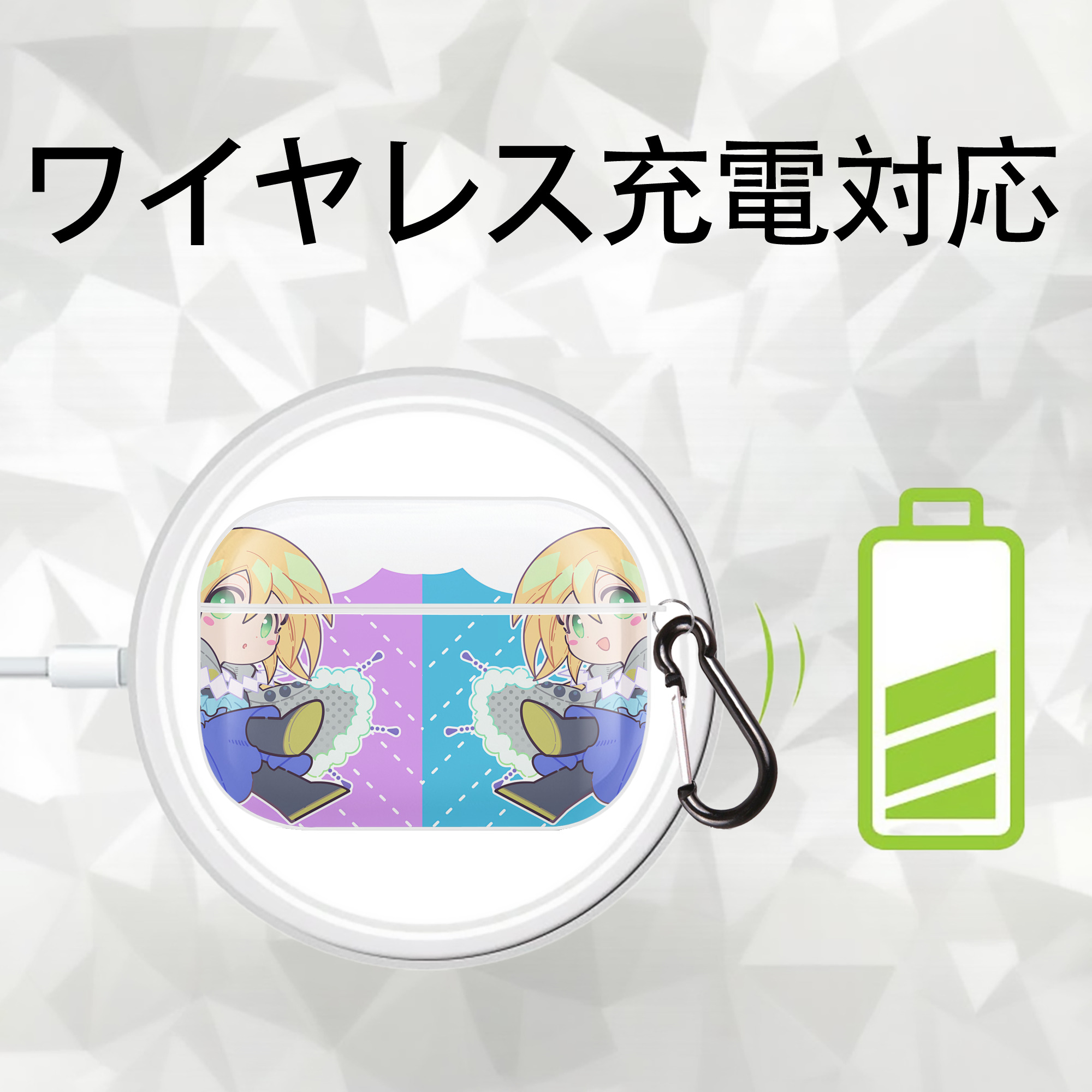 遊☆戯☆王 Yu-Gi-Oh! 【AirPods Pro用】ハードシェル保護ケース 耐衝撃・防指紋・カラビナ付き商品仕様