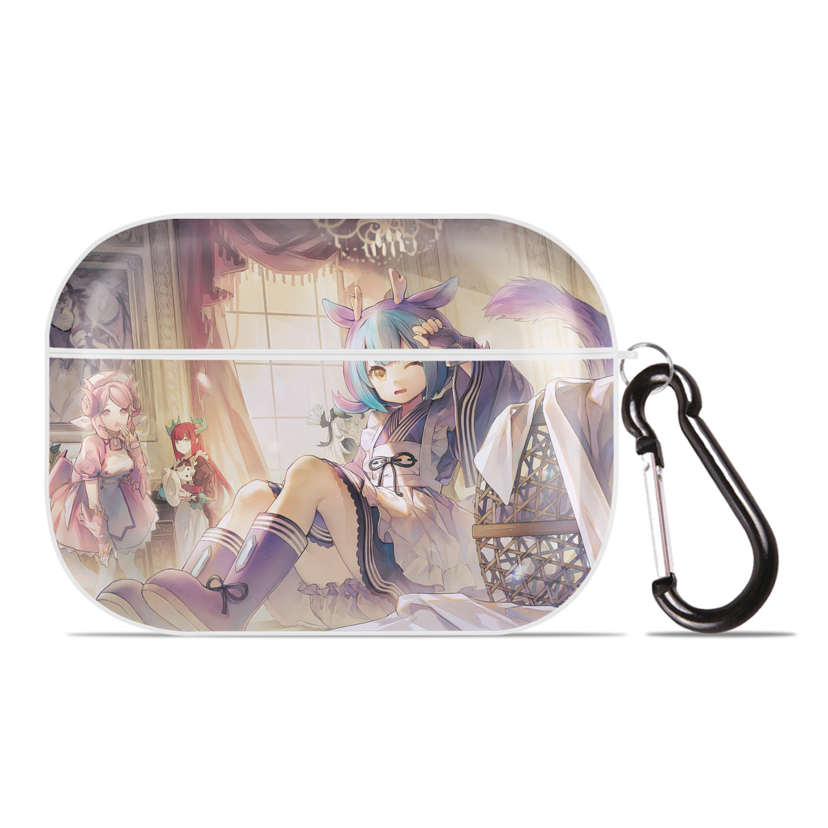 （画像用） 遊☆戯☆王 Yu-Gi-Oh! 【AirPods Pro用】ハードシェル保護ケース 耐衝撃・防指紋・カラビナ付き商品仕様