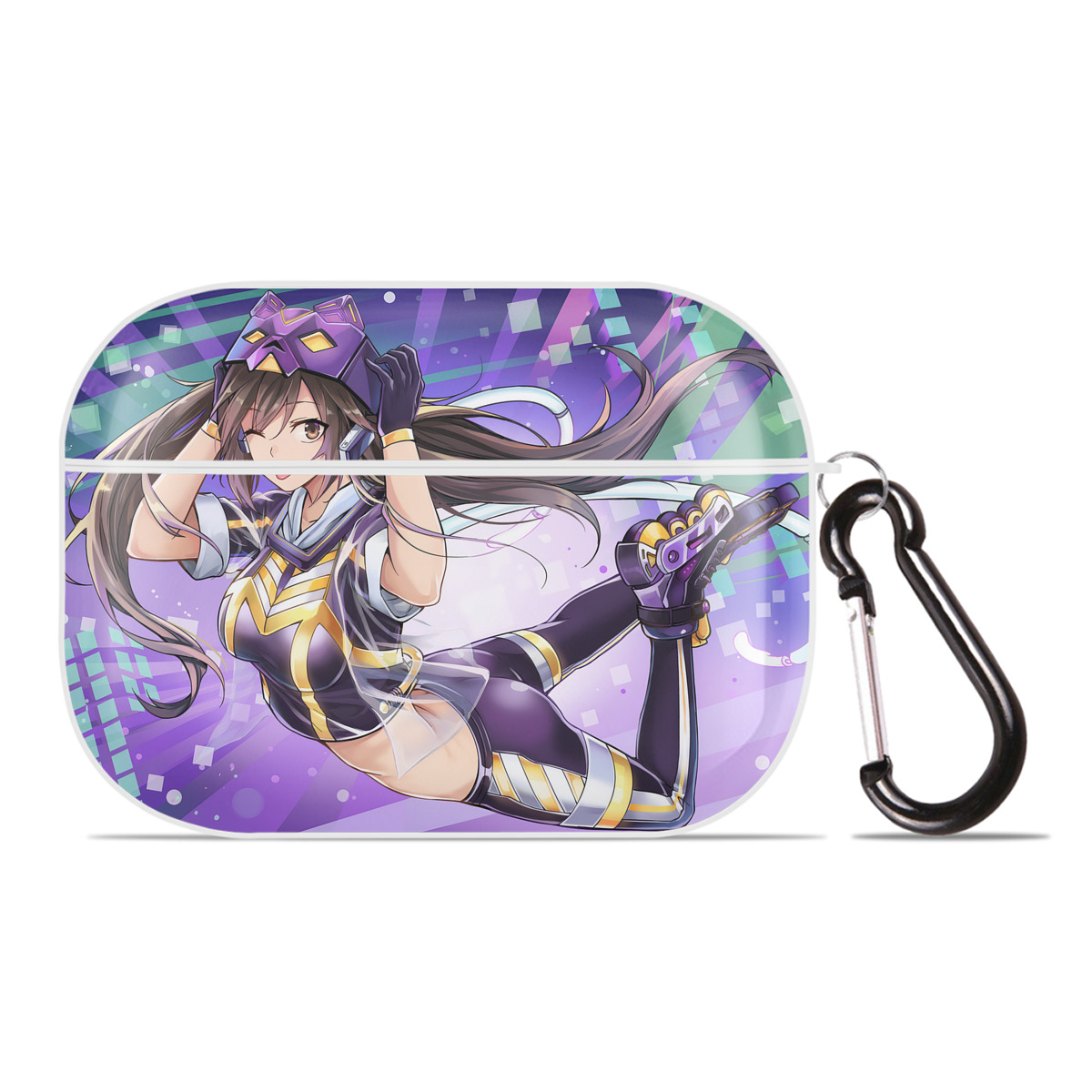 （画像用） 遊☆戯☆王 Yu-Gi-Oh! 【AirPods Pro用】ハードシェル保護ケース 耐衝撃・防指紋・カラビナ付き商品仕様