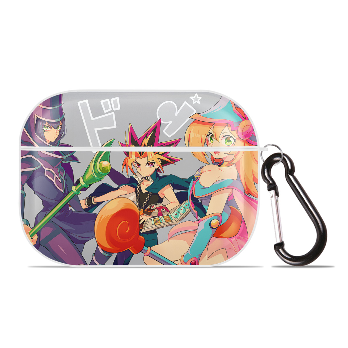 （画像用） 遊☆戯☆王 Yu-Gi-Oh! 【AirPods Pro用】ハードシェル保護ケース 耐衝撃・防指紋・カラビナ付き商品仕様