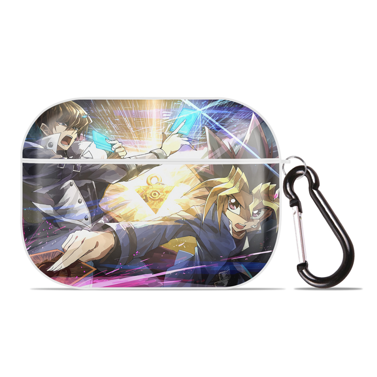（画像用） 遊☆戯☆王 Yu-Gi-Oh! 【AirPods Pro用】ハードシェル保護ケース 耐衝撃・防指紋・カラビナ付き商品仕様