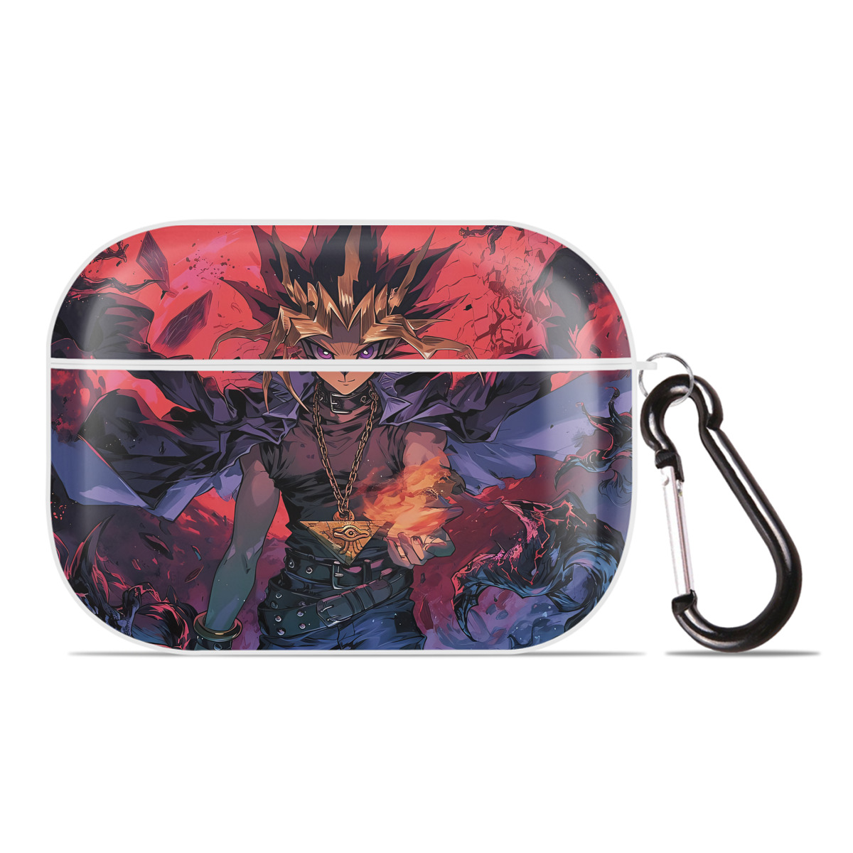 （画像用） 遊☆戯☆王 Yu-Gi-Oh! 【AirPods Pro用】ハードシェル保護ケース 耐衝撃・防指紋・カラビナ付き商品仕様
