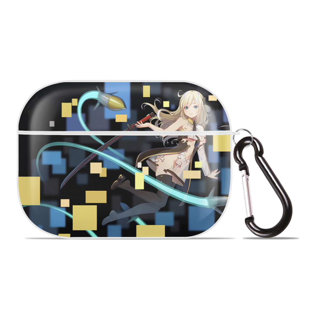 （画像用） 遊☆戯☆王 Yu-Gi-Oh! 【AirPods Pro用】ハードシェル保護ケース 耐衝撃・防指紋・カラビナ付き商品仕様