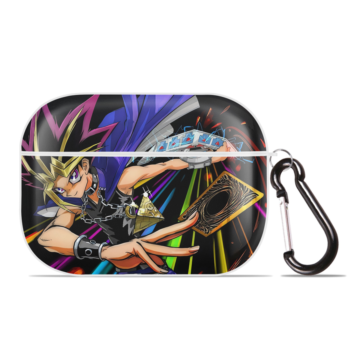 （画像用） 遊☆戯☆王 Yu-Gi-Oh! 【AirPods Pro用】ハードシェル保護ケース 耐衝撃・防指紋・カラビナ付き商品仕様