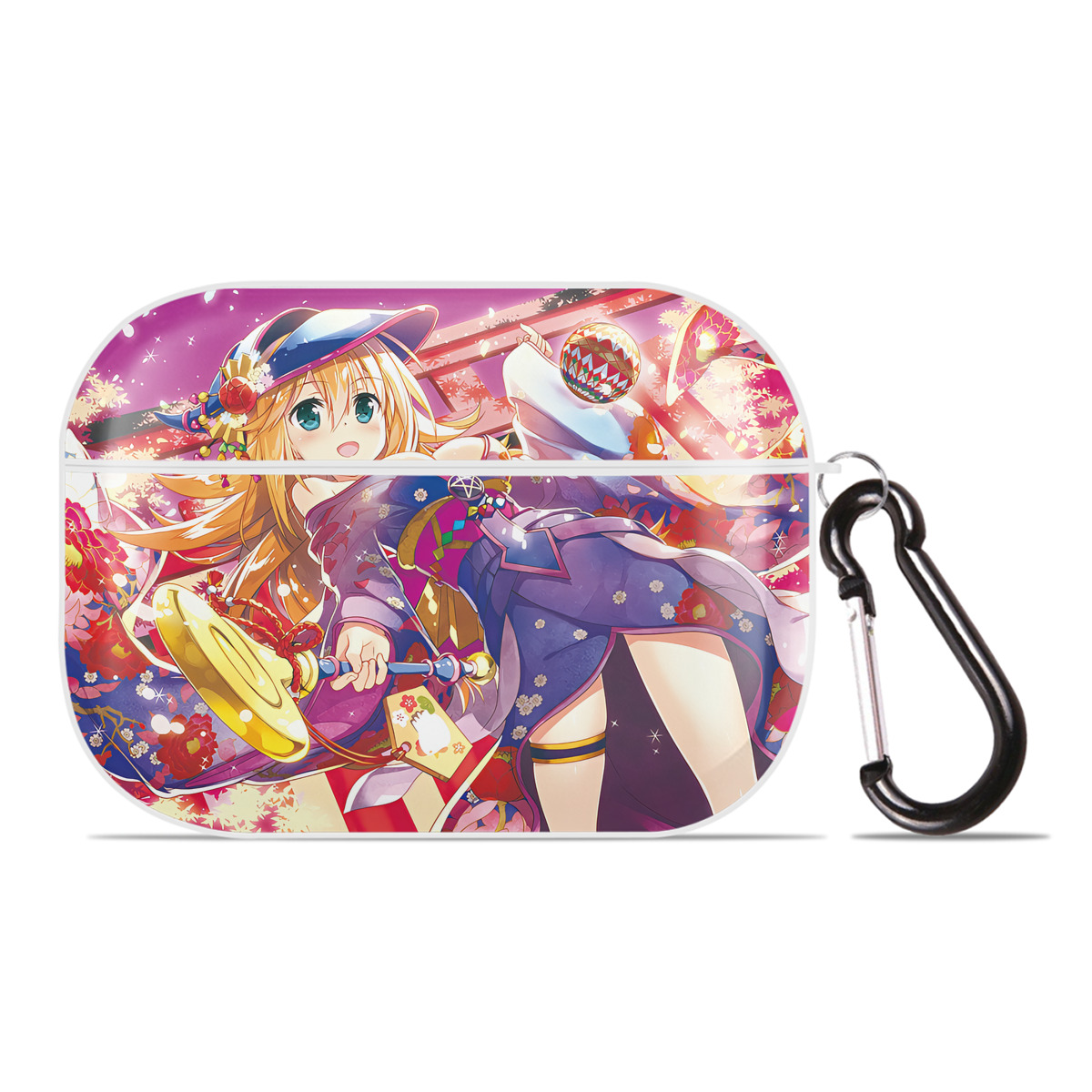 （画像用） 遊☆戯☆王 Yu-Gi-Oh! 【AirPods Pro用】ハードシェル保護ケース 耐衝撃・防指紋・カラビナ付き商品仕様