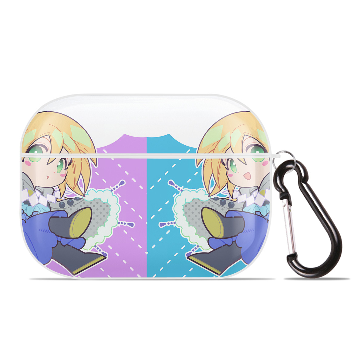 （画像用） 遊☆戯☆王 Yu-Gi-Oh! 【AirPods Pro用】ハードシェル保護ケース 耐衝撃・防指紋・カラビナ付き商品仕様