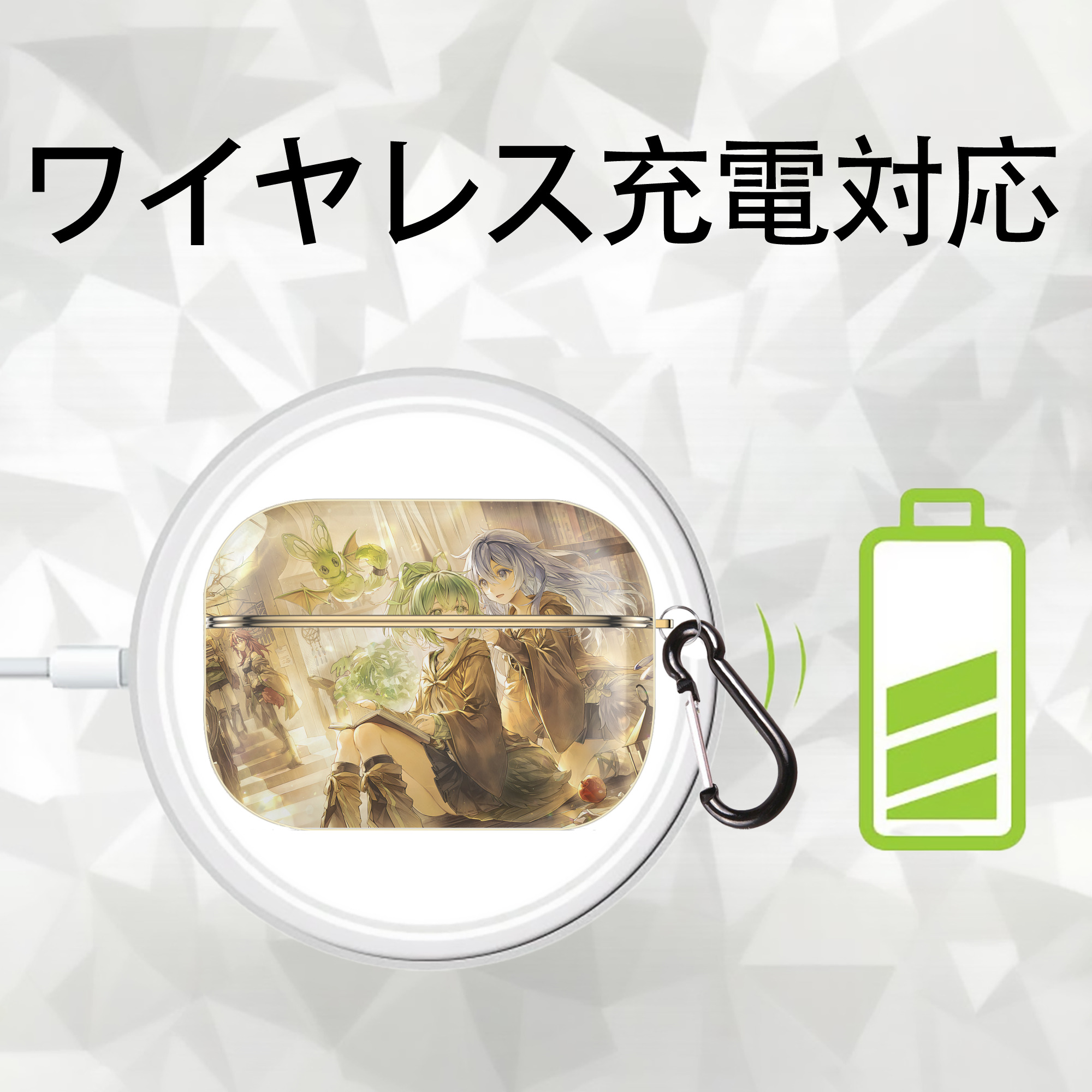 遊☆戯☆王 Yu-Gi-Oh! 【AirPods Pro用】ハードシェル保護ケース｜耐衝撃・防指紋・カラビナ付き商品仕様