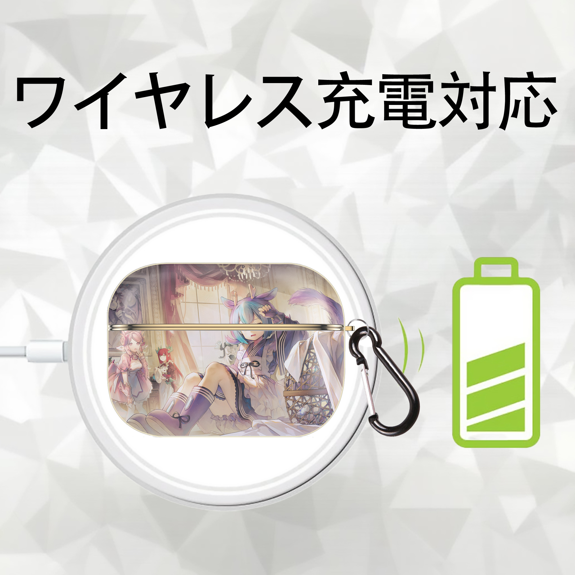 遊☆戯☆王 Yu-Gi-Oh! 【AirPods Pro用】ハードシェル保護ケース｜耐衝撃・防指紋・カラビナ付き商品仕様