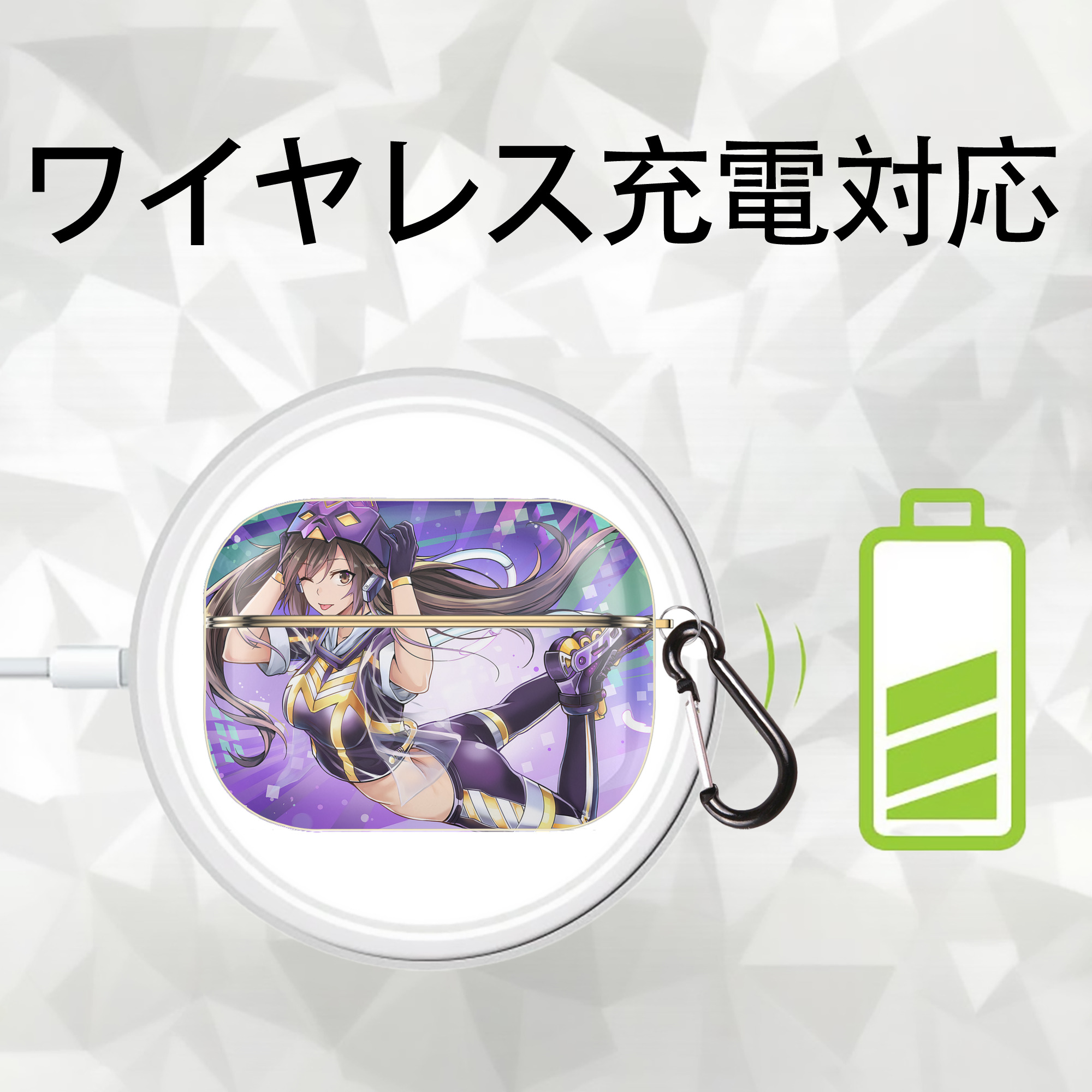 遊☆戯☆王 Yu-Gi-Oh! 【AirPods Pro用】ハードシェル保護ケース｜耐衝撃・防指紋・カラビナ付き商品仕様