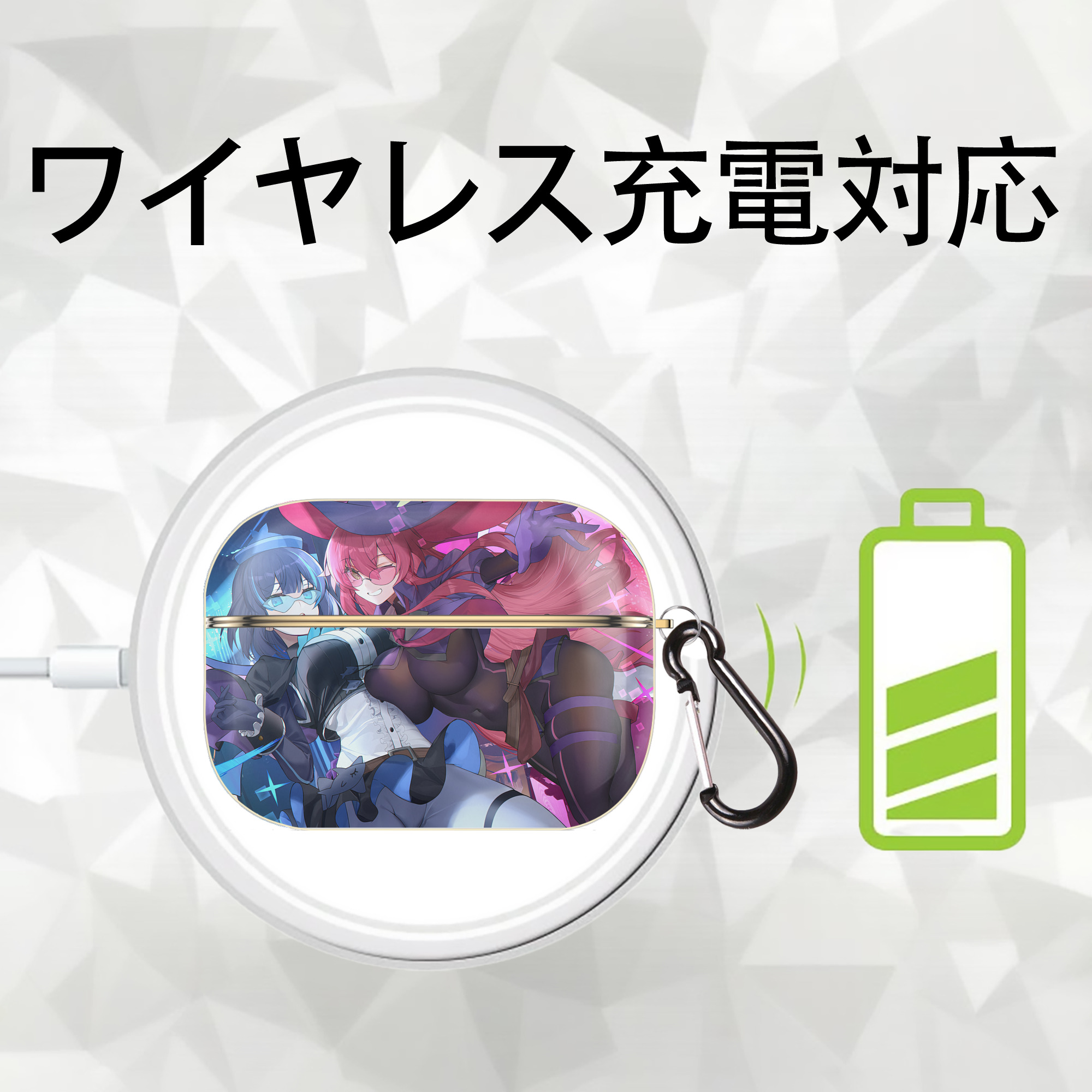 遊☆戯☆王 Yu-Gi-Oh! 【AirPods Pro用】ハードシェル保護ケース｜耐衝撃・防指紋・カラビナ付き商品仕様