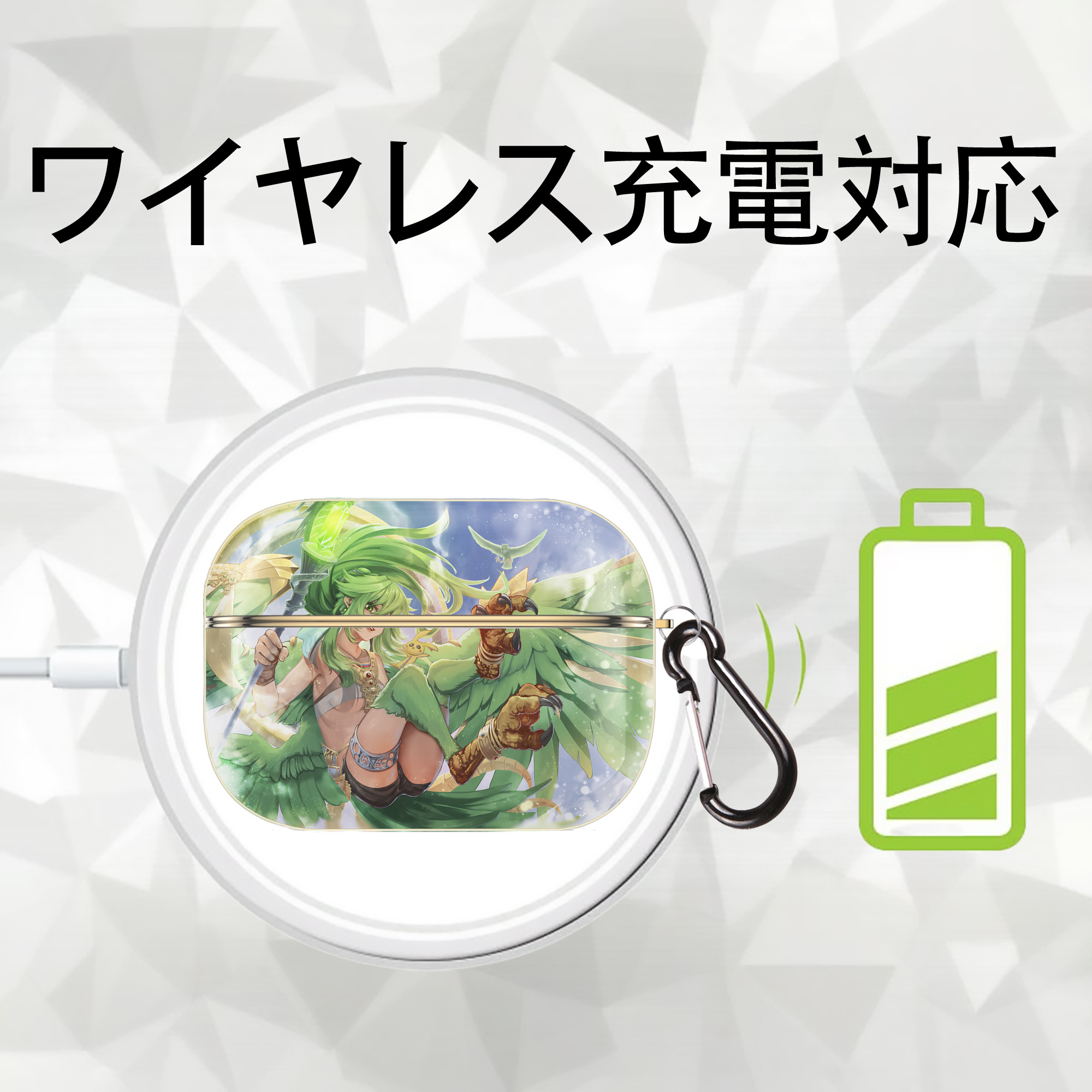 遊☆戯☆王 Yu-Gi-Oh! 【AirPods Pro用】ハードシェル保護ケース｜耐衝撃・防指紋・カラビナ付き商品仕様