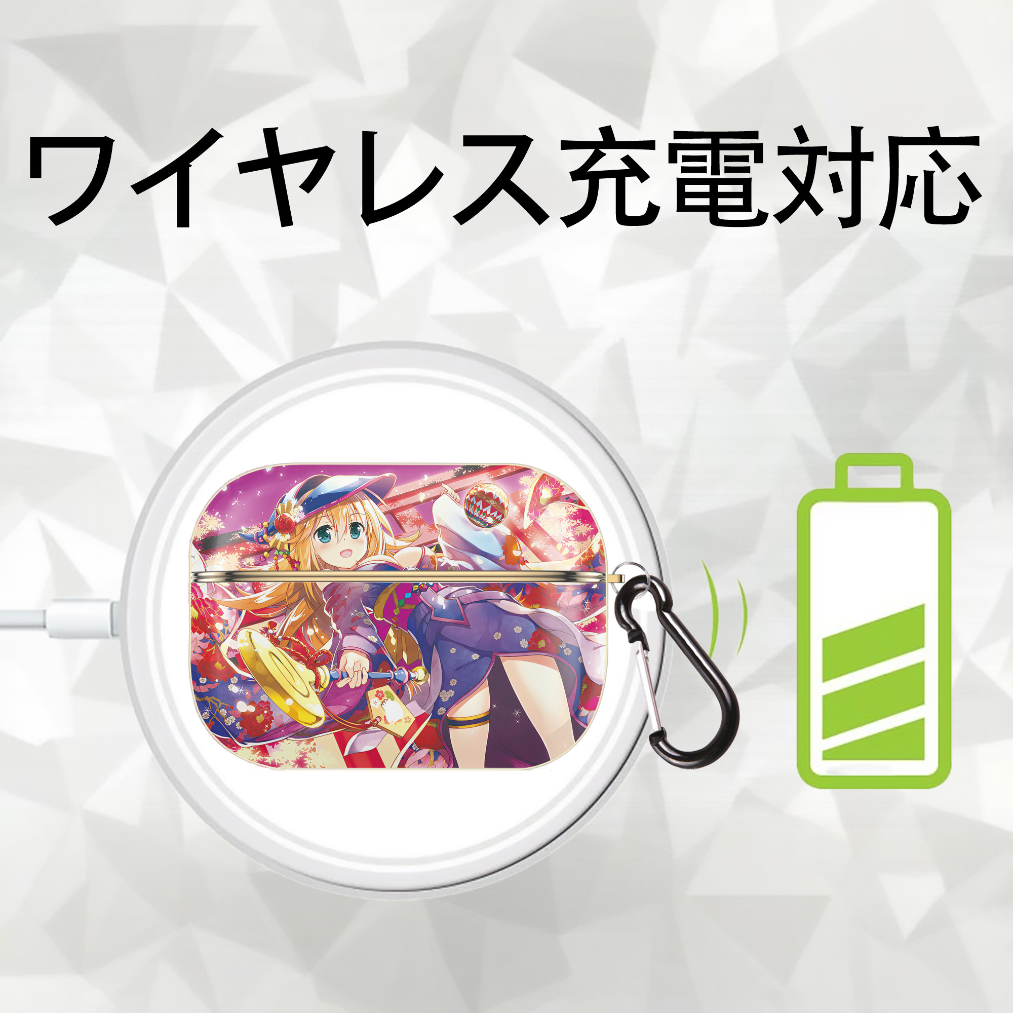 遊☆戯☆王 Yu-Gi-Oh! 【AirPods Pro用】ハードシェル保護ケース｜耐衝撃・防指紋・カラビナ付き商品仕様