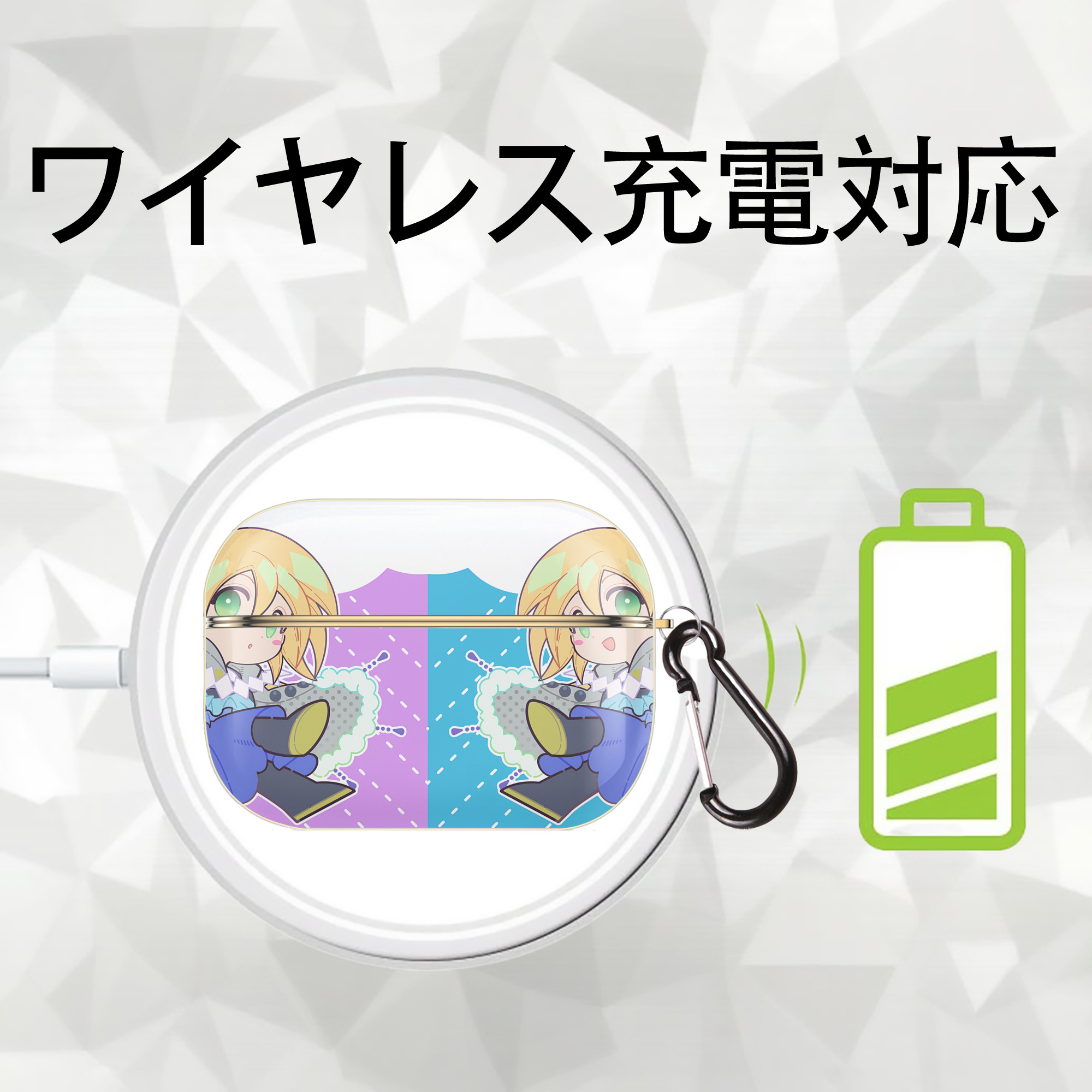 遊☆戯☆王 Yu-Gi-Oh! 【AirPods Pro用】ハードシェル保護ケース｜耐衝撃・防指紋・カラビナ付き商品仕様